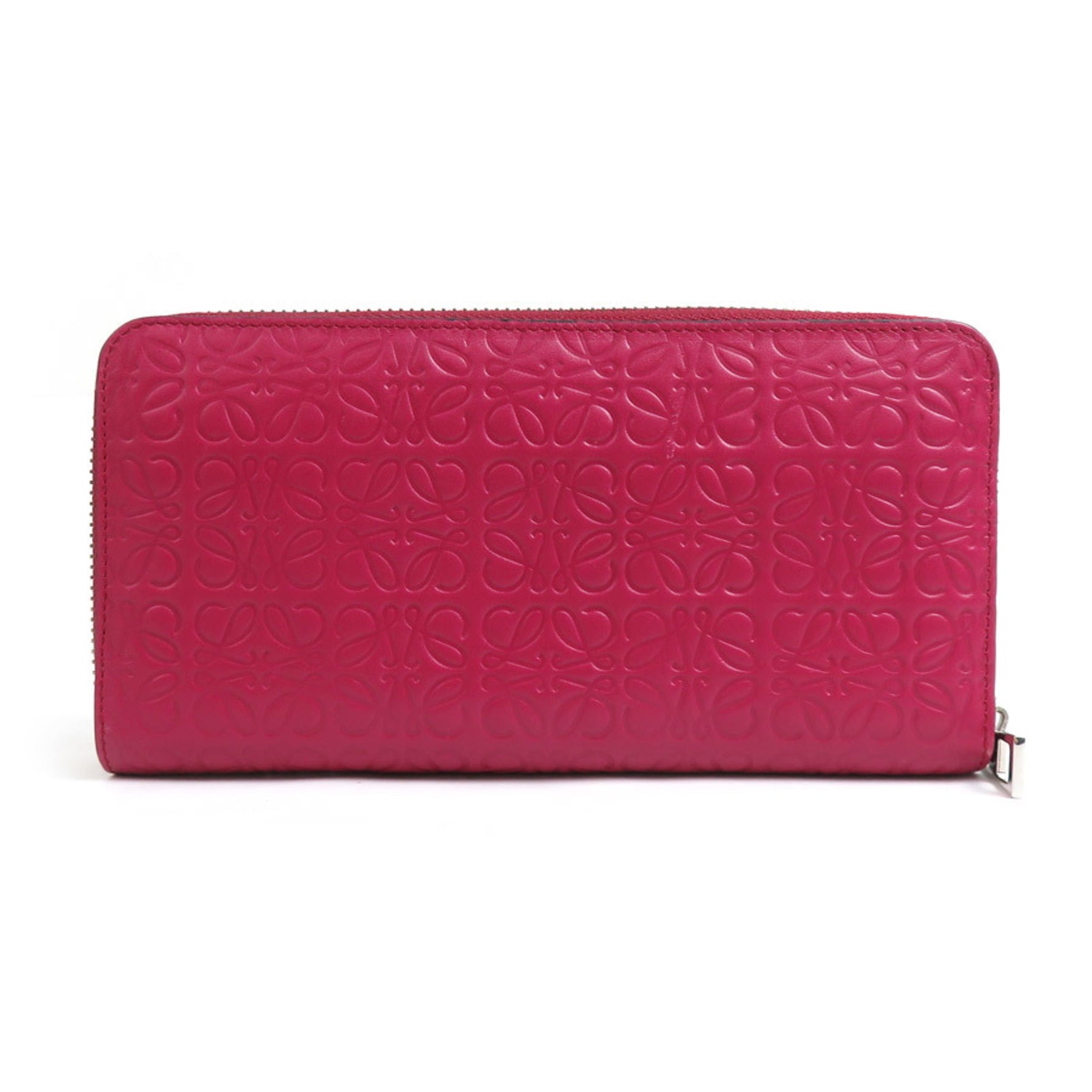 LOEWE Round Long Wallet Anagram Leather Deep