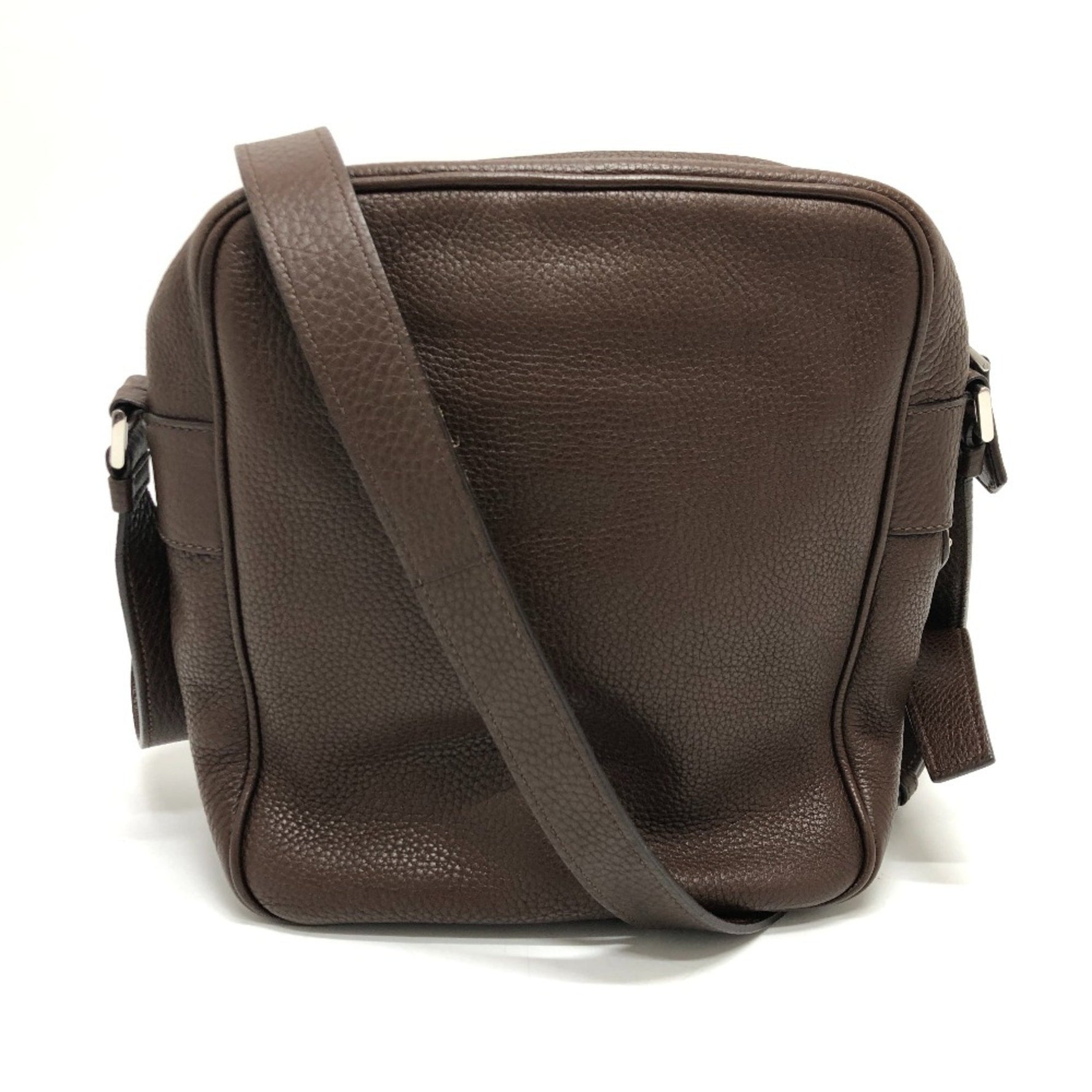 PRADA Triangle logo bag shawl Crossbody Shoulder Bag Beige