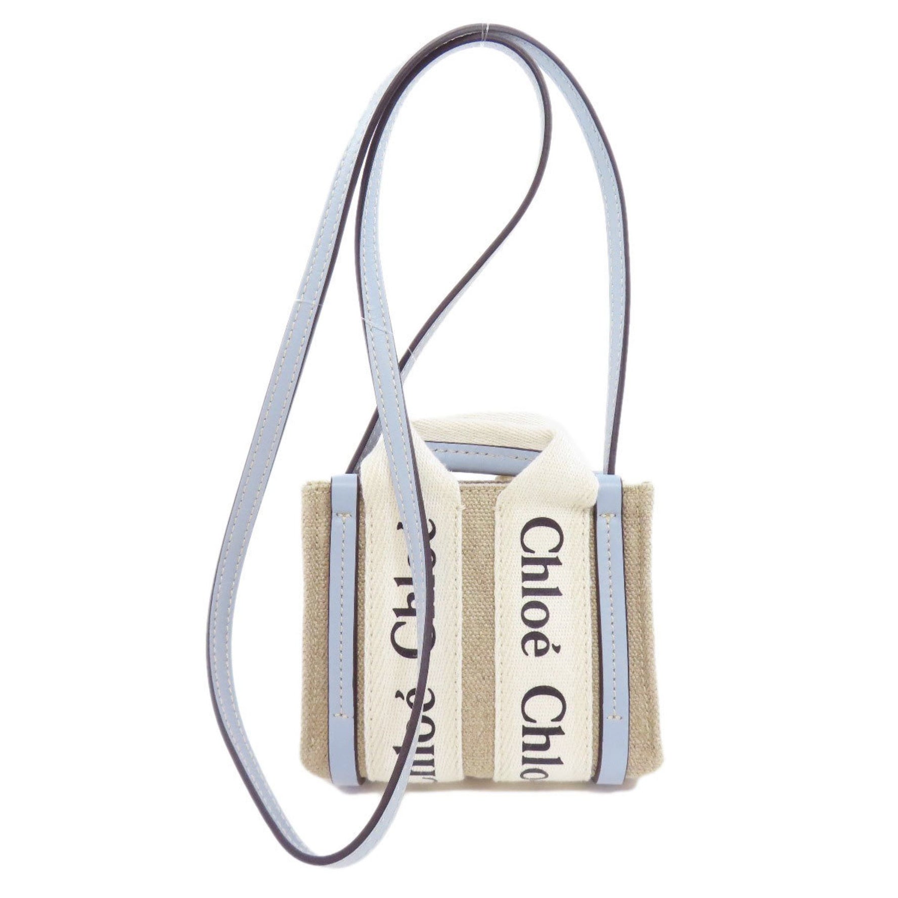 Chloé Chloe Woody Nano Handbag Canvas CHLOE