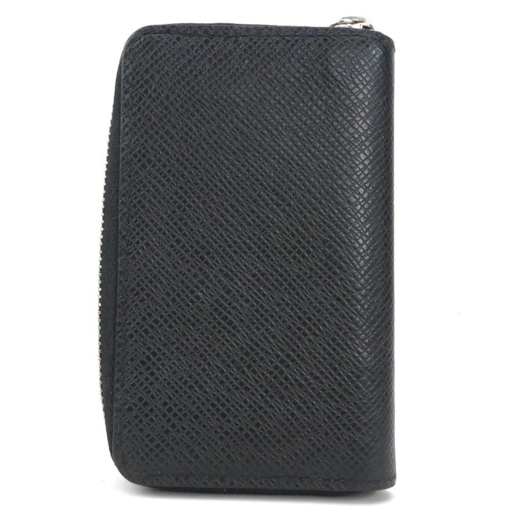 Louis Vuitton Wallet/Coin Case Taiga Zippy Coin Purse Silver