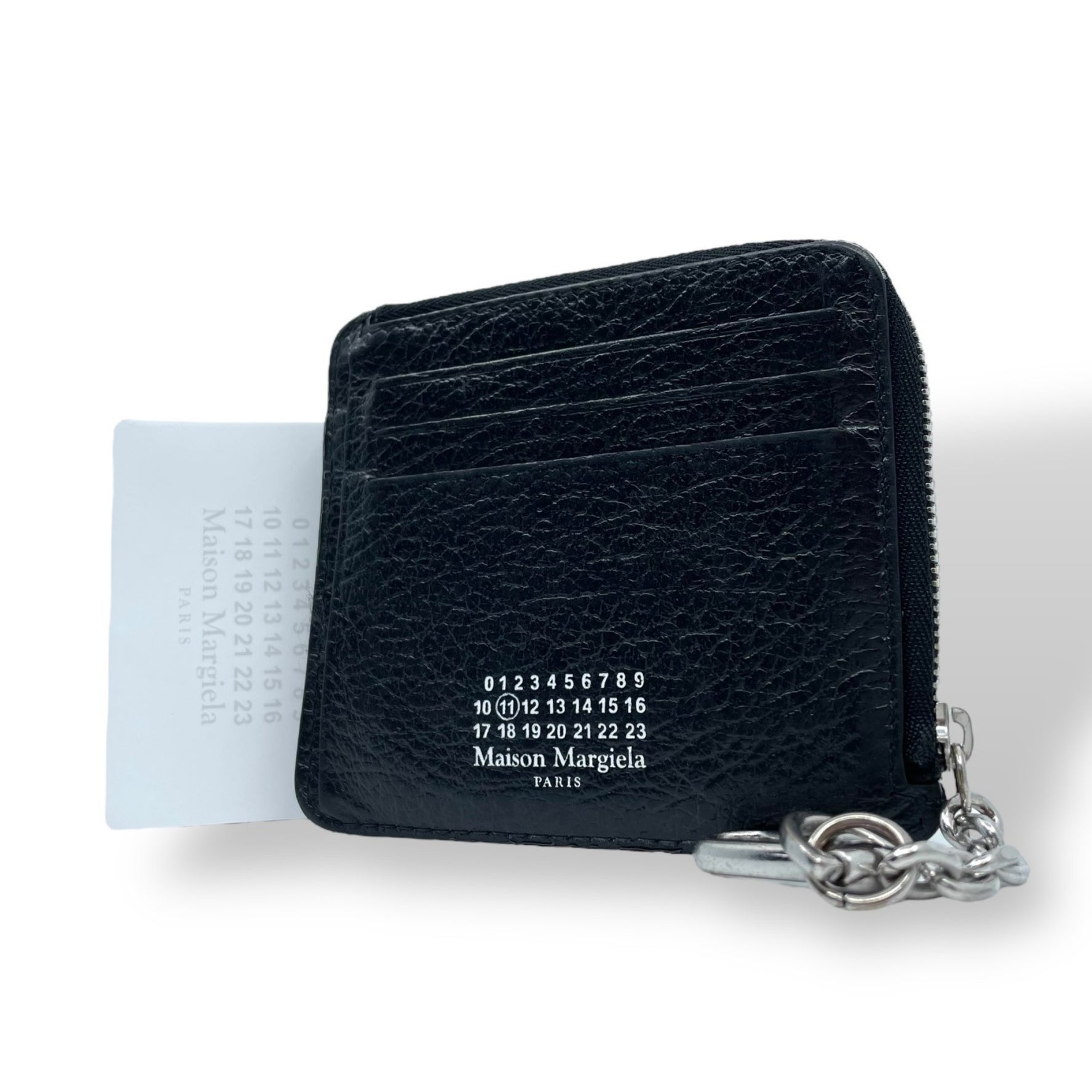 Maison Margiela Business Card Holder, Case, Wallet, Coin Black, 4 Stitches, Leather, Guarantee Included, W5