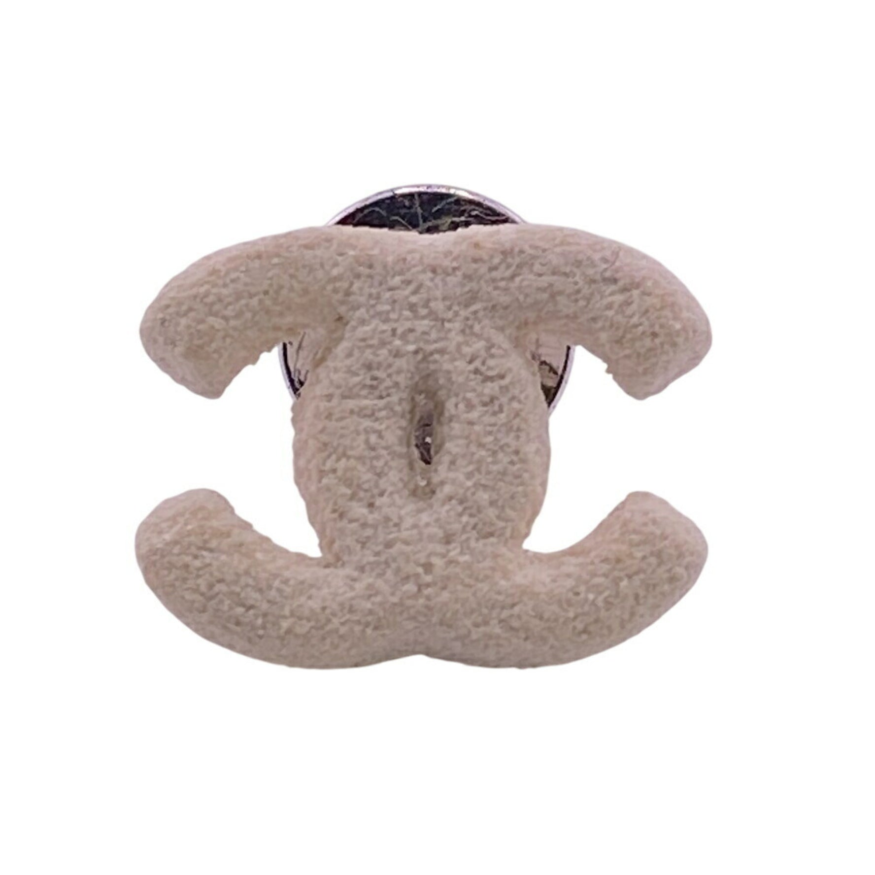 CHANEL Pin Brooch Coco Mark with Rice Silver Unisex
