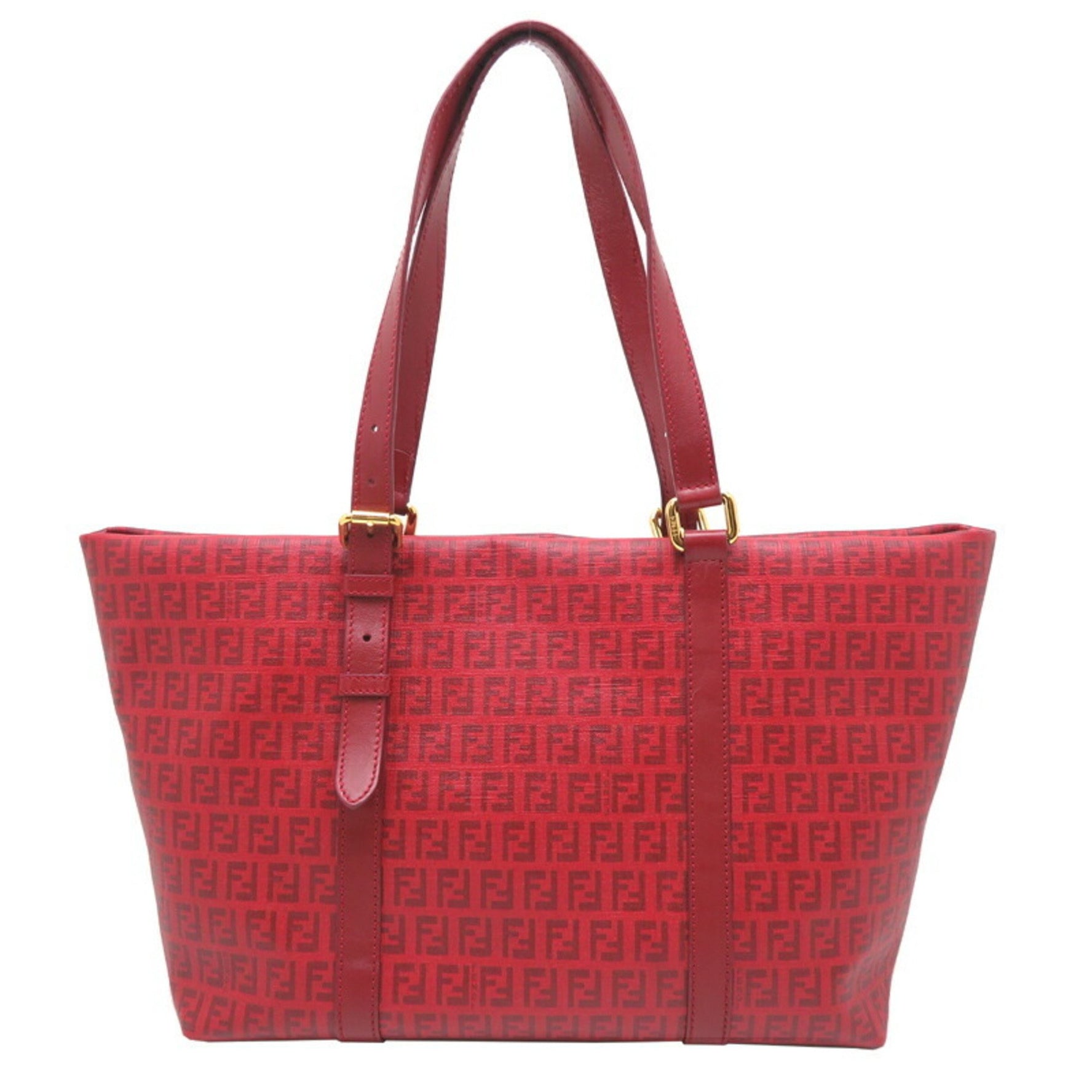Fendi Tote Bag PVC Zucchino Red