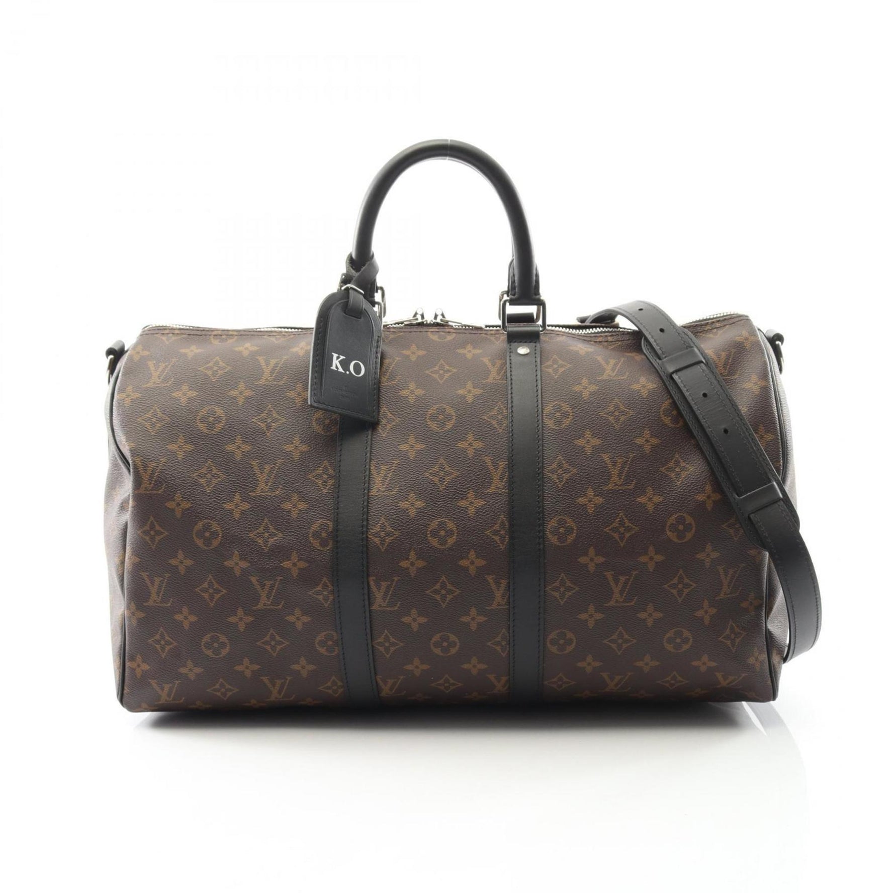 Louis Vuitton Keepall Bandouliere 45 Monogram Macassar Boston Bag, Coated Canvas and Leather, Brown Black