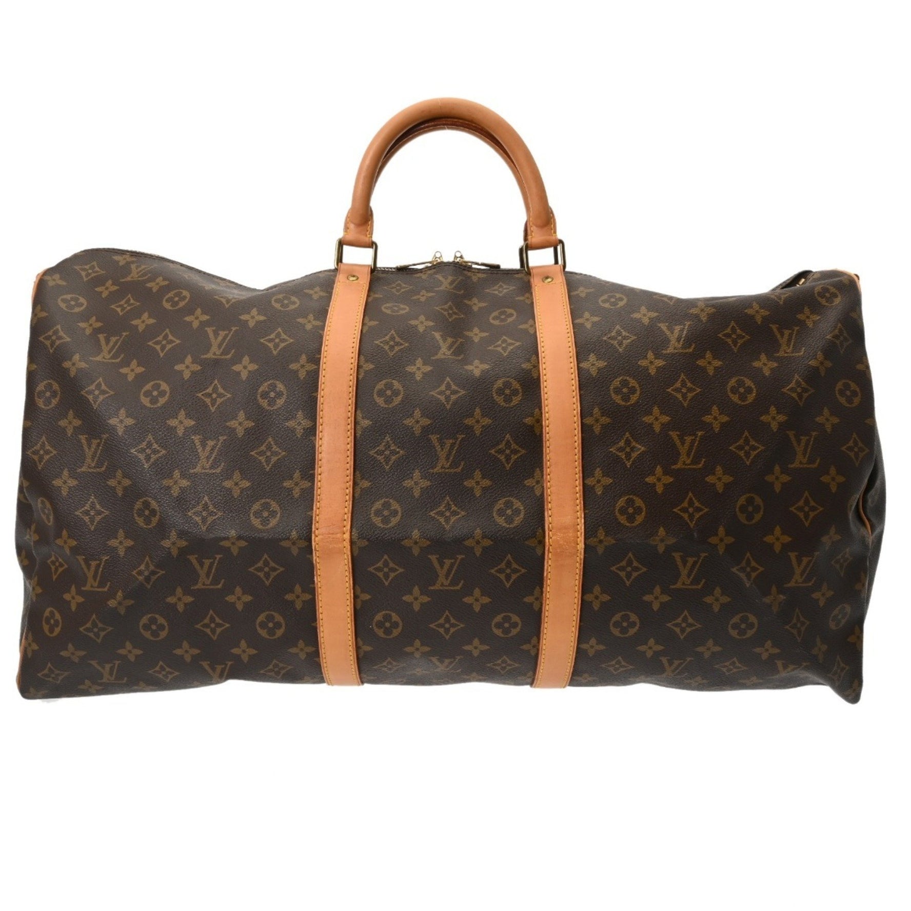 LOUIS VUITTON Monogram Keepall Bandouliere 60 Brown Canvas Boston Bag