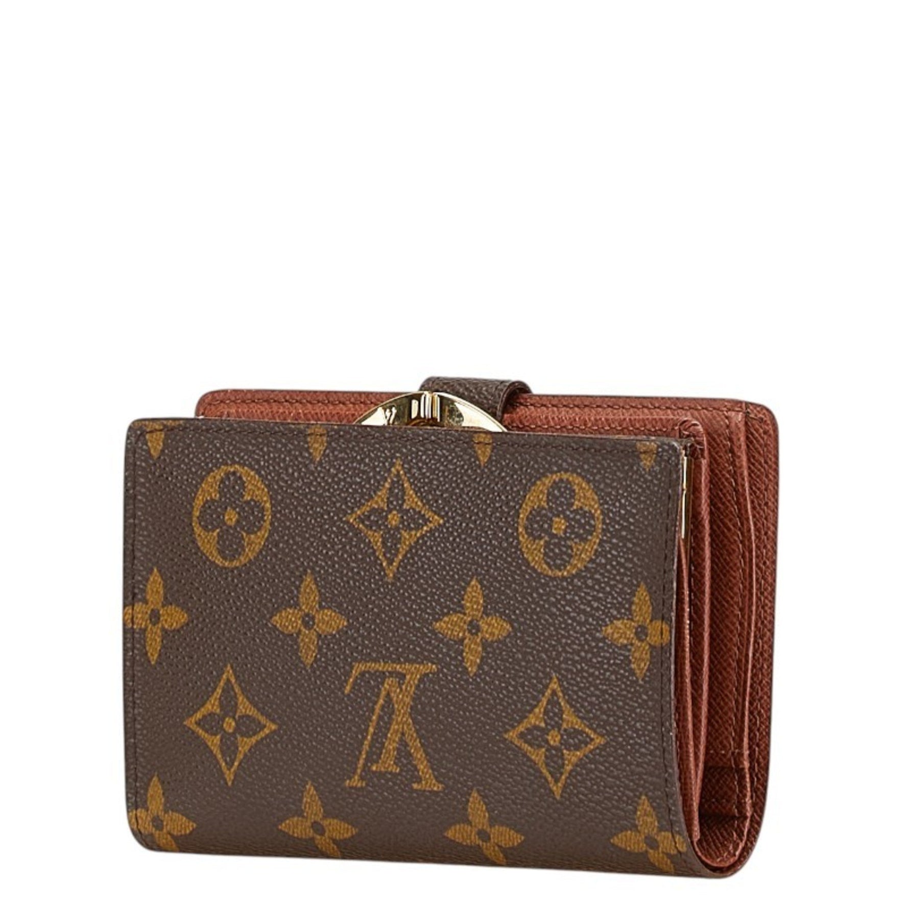 Louis Vuitton Monogram Viennois Bi-fold Wallet Leather