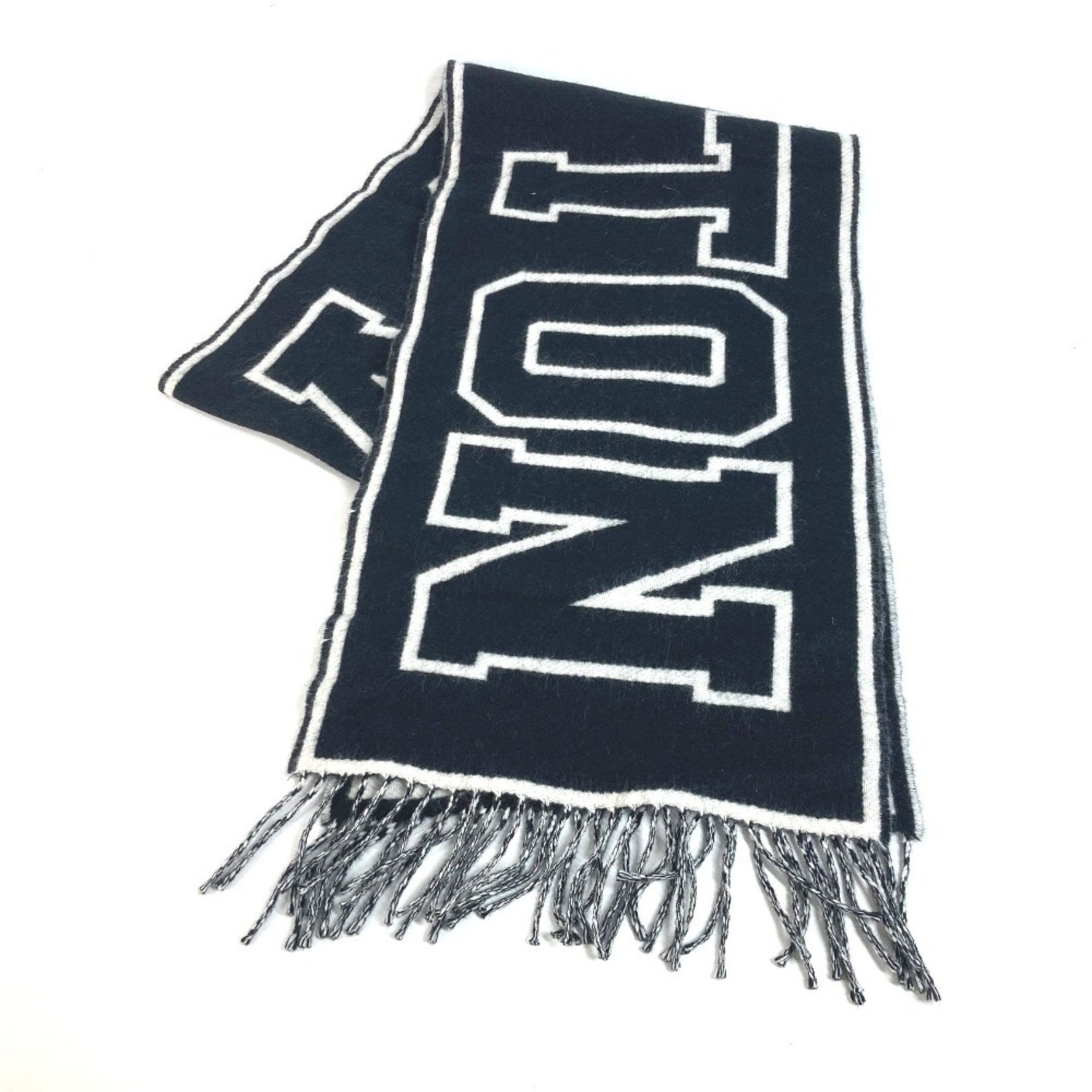 Louis Vuitton Echarpe City Louis Bicolor Scarf Wool Cashmere Men's Black