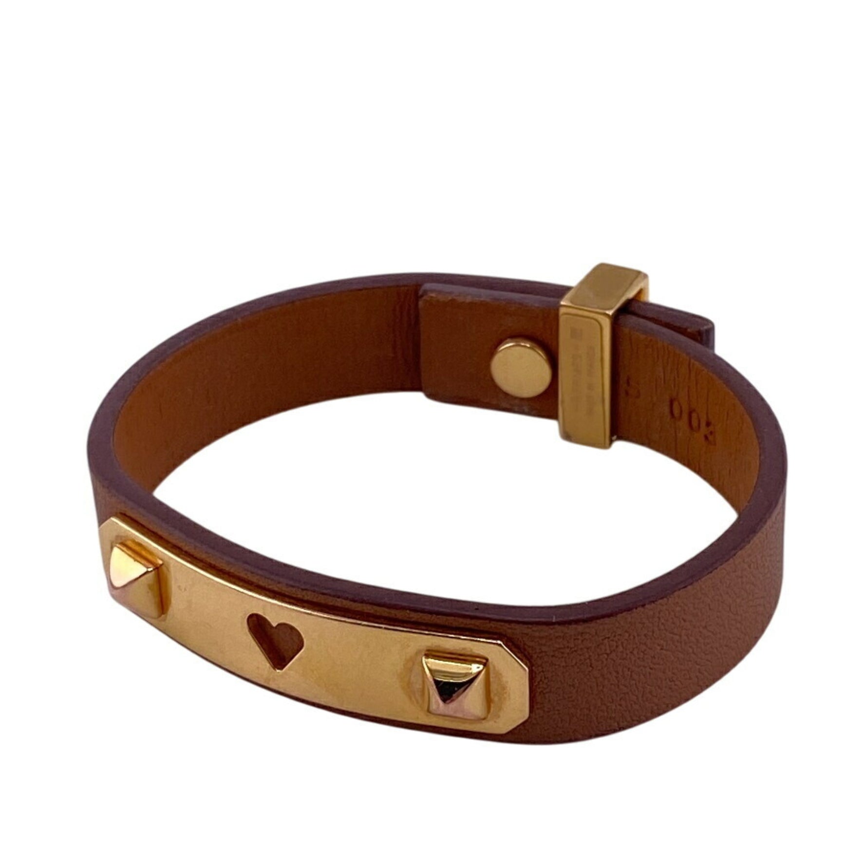 HERMES Asdukur Bracelet High Ankle Bangle Arm Wrist Brown Unisex