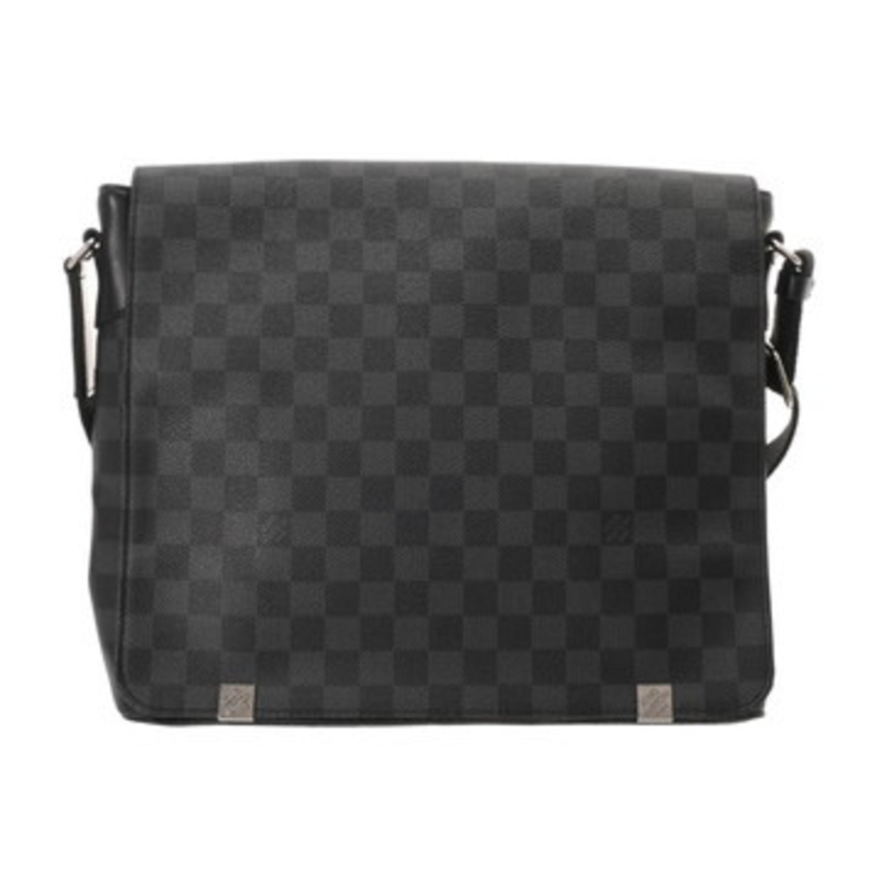 LOUIS VUITTON Damier Graphite District MM NM Black/Grey Canvas Shoulder Bag