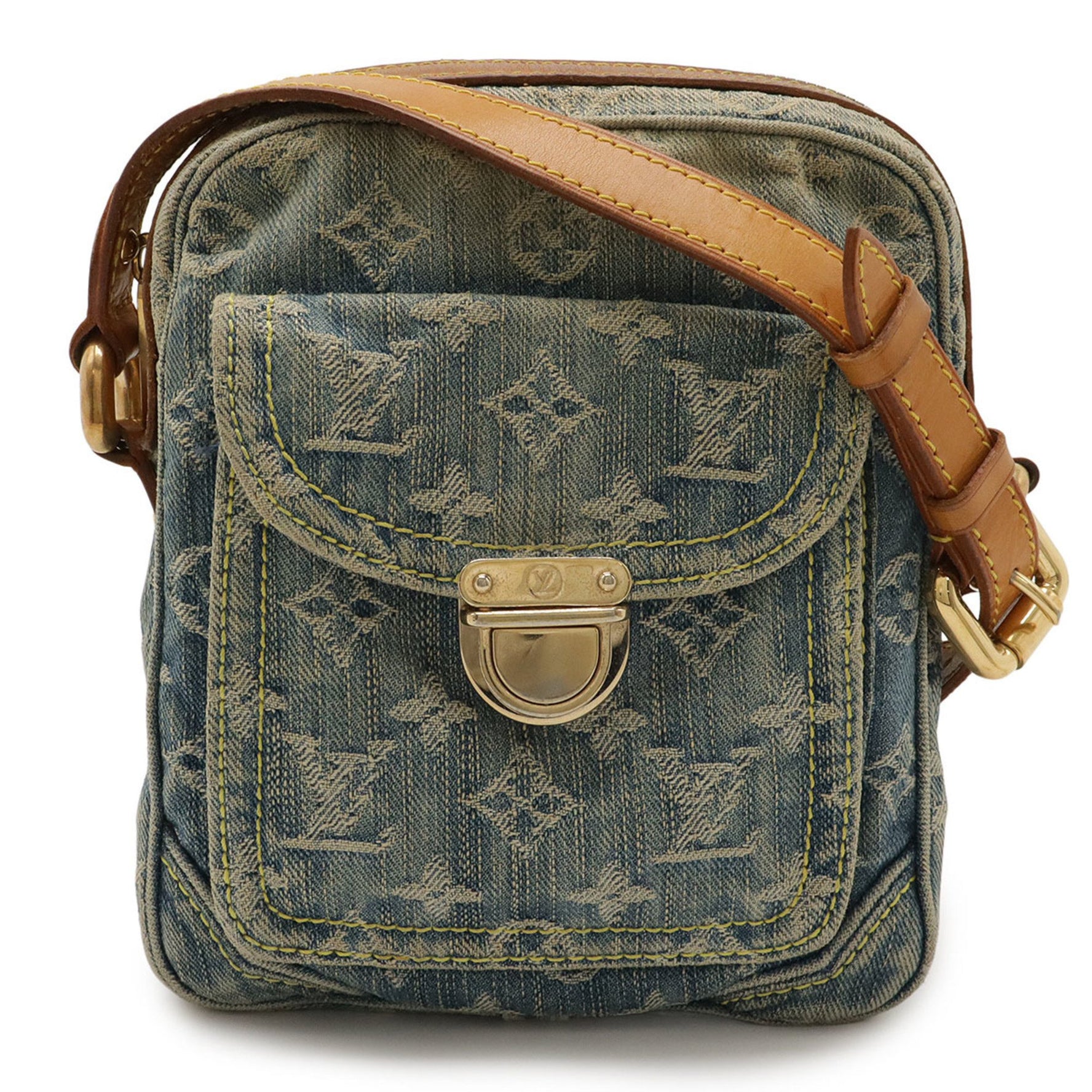 LOUIS VUITTON Monogram Denim Camera Bag Shoulder Pochette