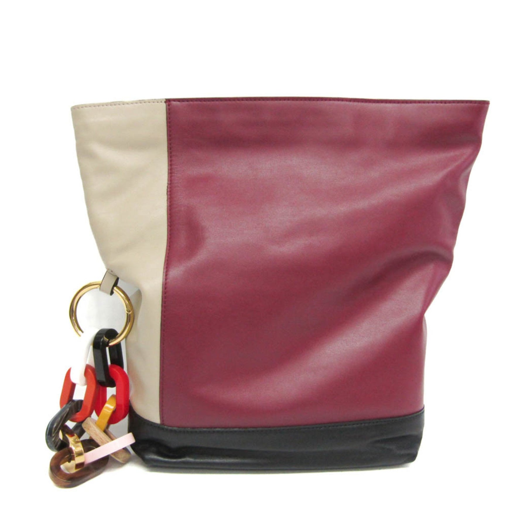 Marni Leather Clutch Bag Beige,Black,Bordeaux,Multi-color