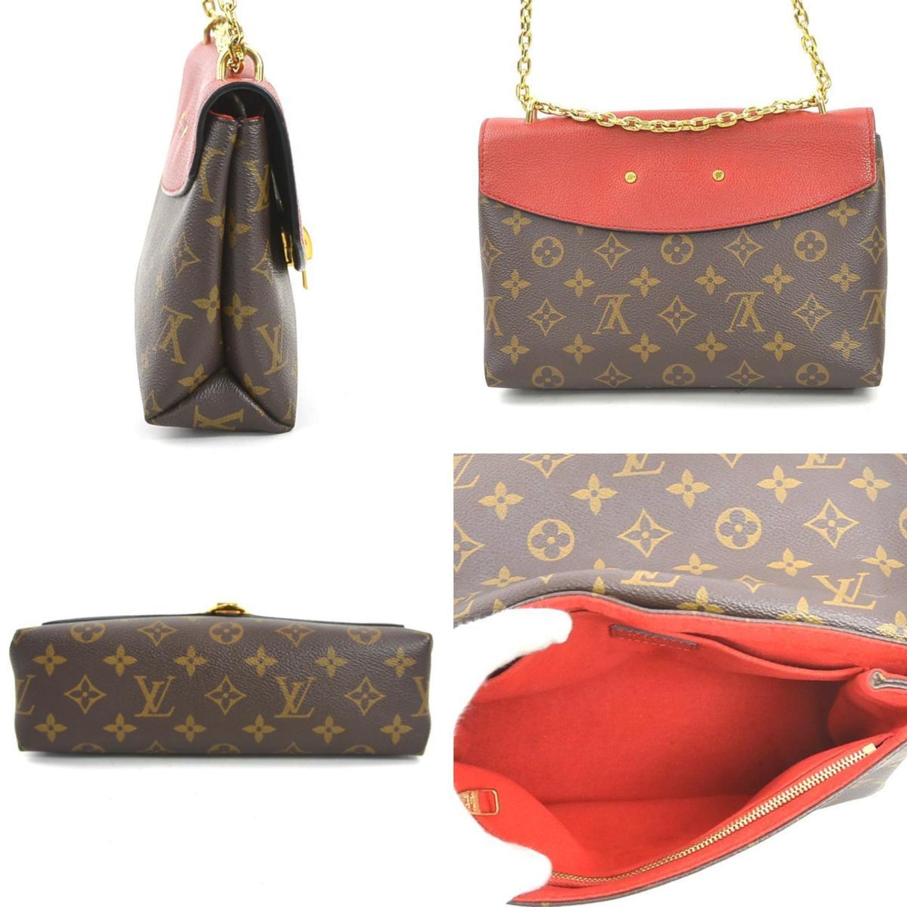 Louis Vuitton Shoulder Bag Monogram Saint Placide Canvas Leather Cerise