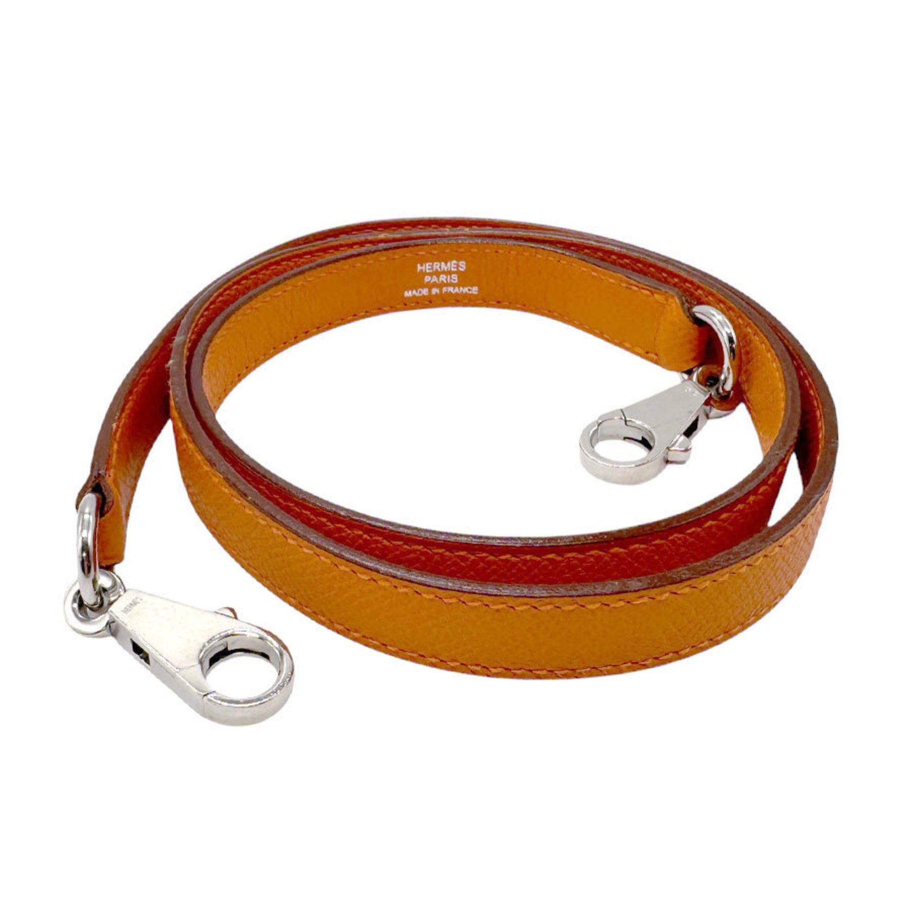 Hermes shoulder strap for Bolide and Kelly, Epsom leather, silver, men women