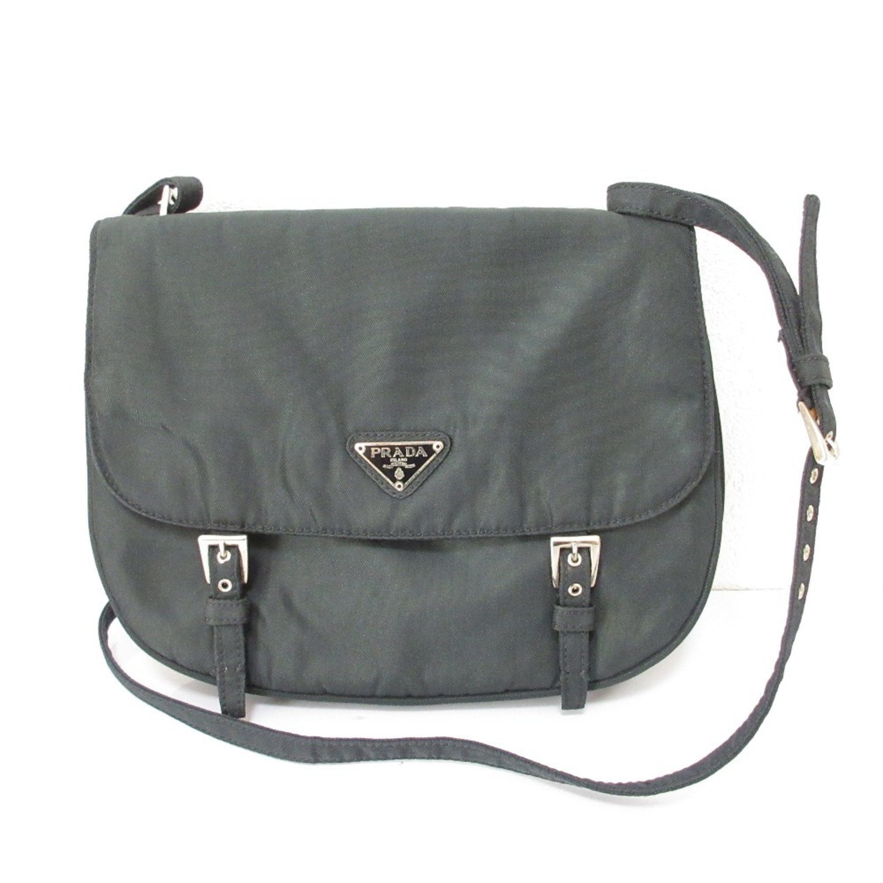 PRADA Vintage Triangle Logo Plate Nylon Shoulder Bag