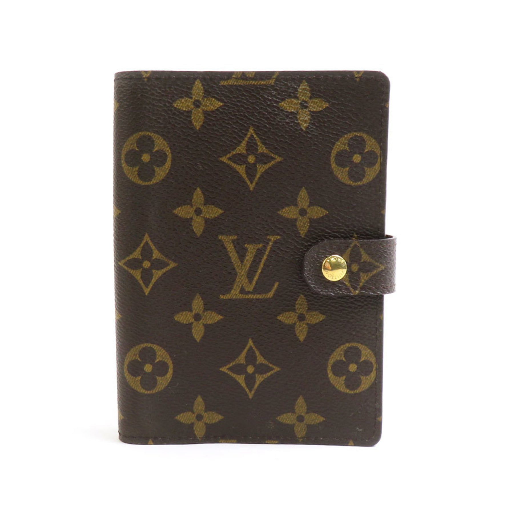 Louis Vuitton Notebook Cover Monogram Agenda PM Canvas Brown Gold Men's