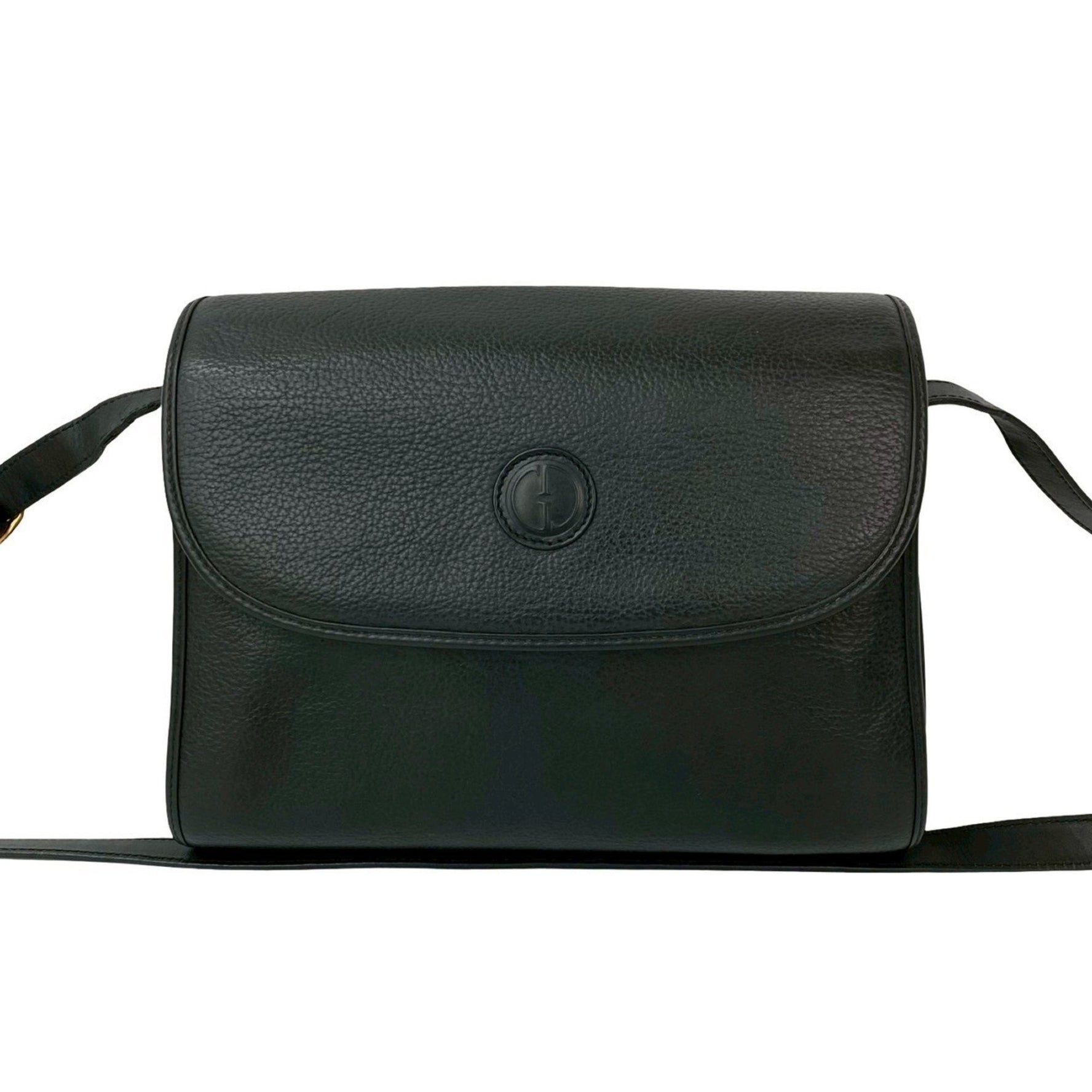 GUCCI Old Vintage GG Logo Embossed Leather Shoulder Bag/Pochette