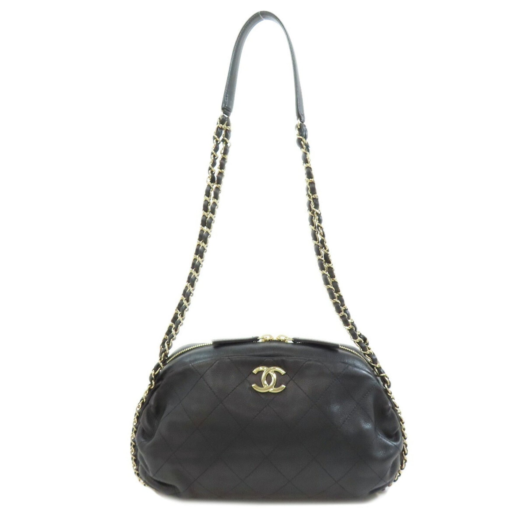 CHANEL Matelasse Shoulder Bag Lambskin