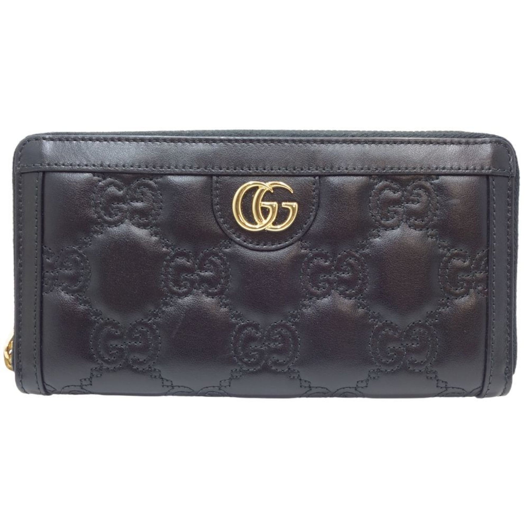 GUCCI Zip Around Wallet GG Matelasse Long Leather