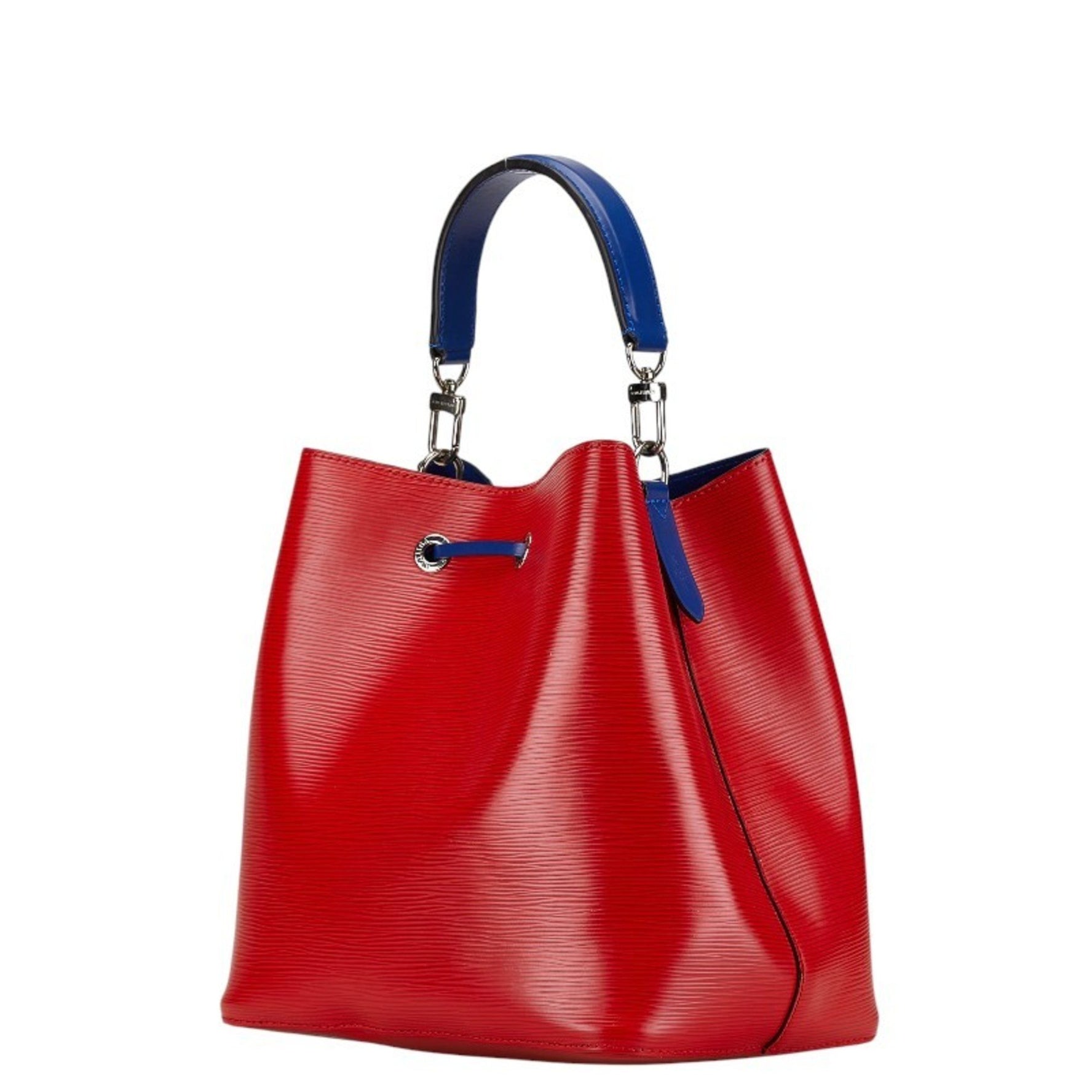 Louis Vuitton Epi NeoNoe Handbag Shoulder Bag Coquelicot Blue Leather