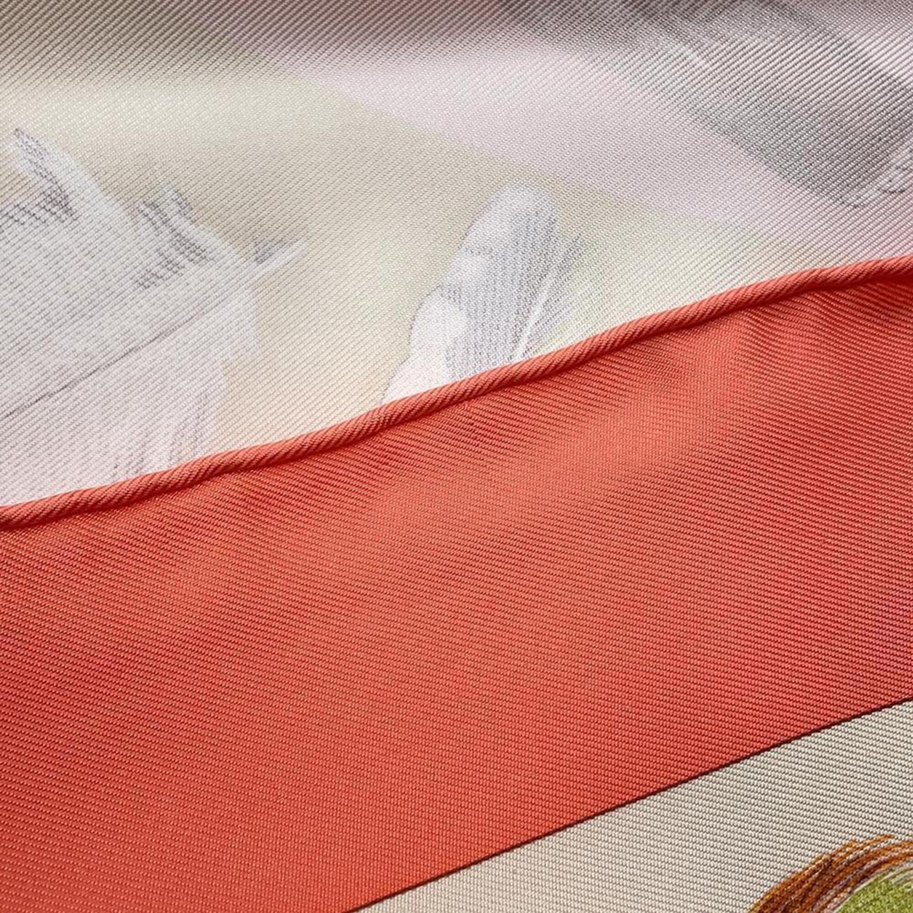 Hermes Carre 90 Scarf Feather II Plumes Silk