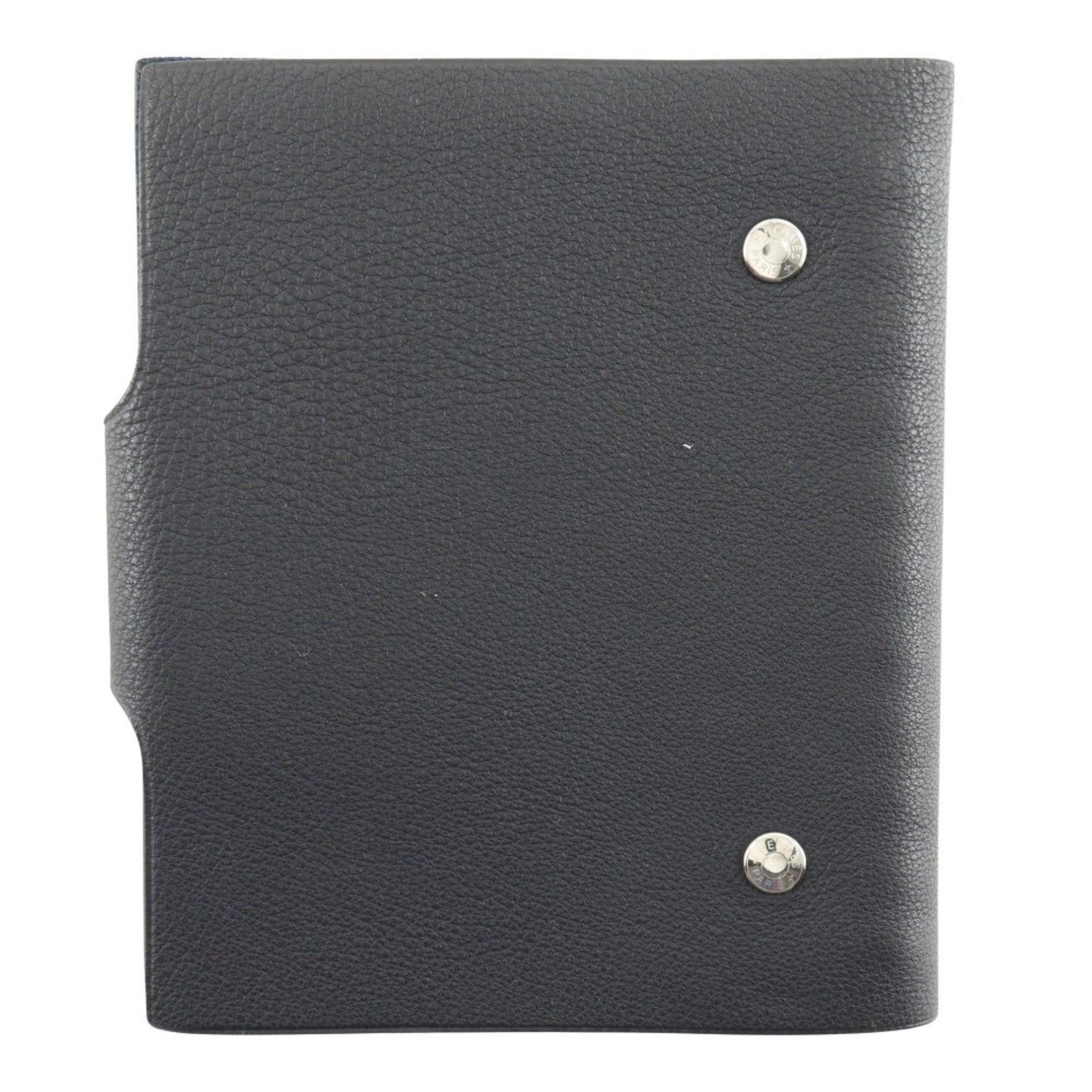 Hermes Yuris PM Planner Cover Note Togo 2002 Blue □F Snap Button _