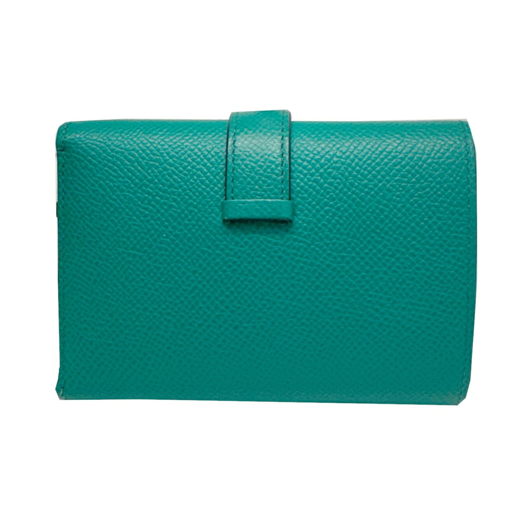 HERMES Bearn Combination Epson Vert Jade B Stamp 2023 Made Silver Metal Fittings Compact Wallet