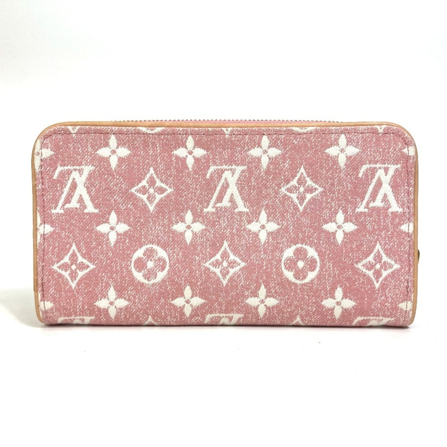 Louis Vuitton Monogram Denim Zippy Wallet, Round Zipper Long Denim
