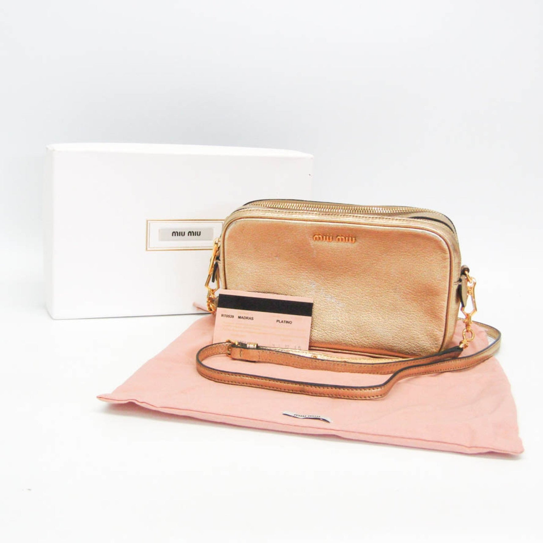 Miu Miu MADRAS Leather Shoulder Bag