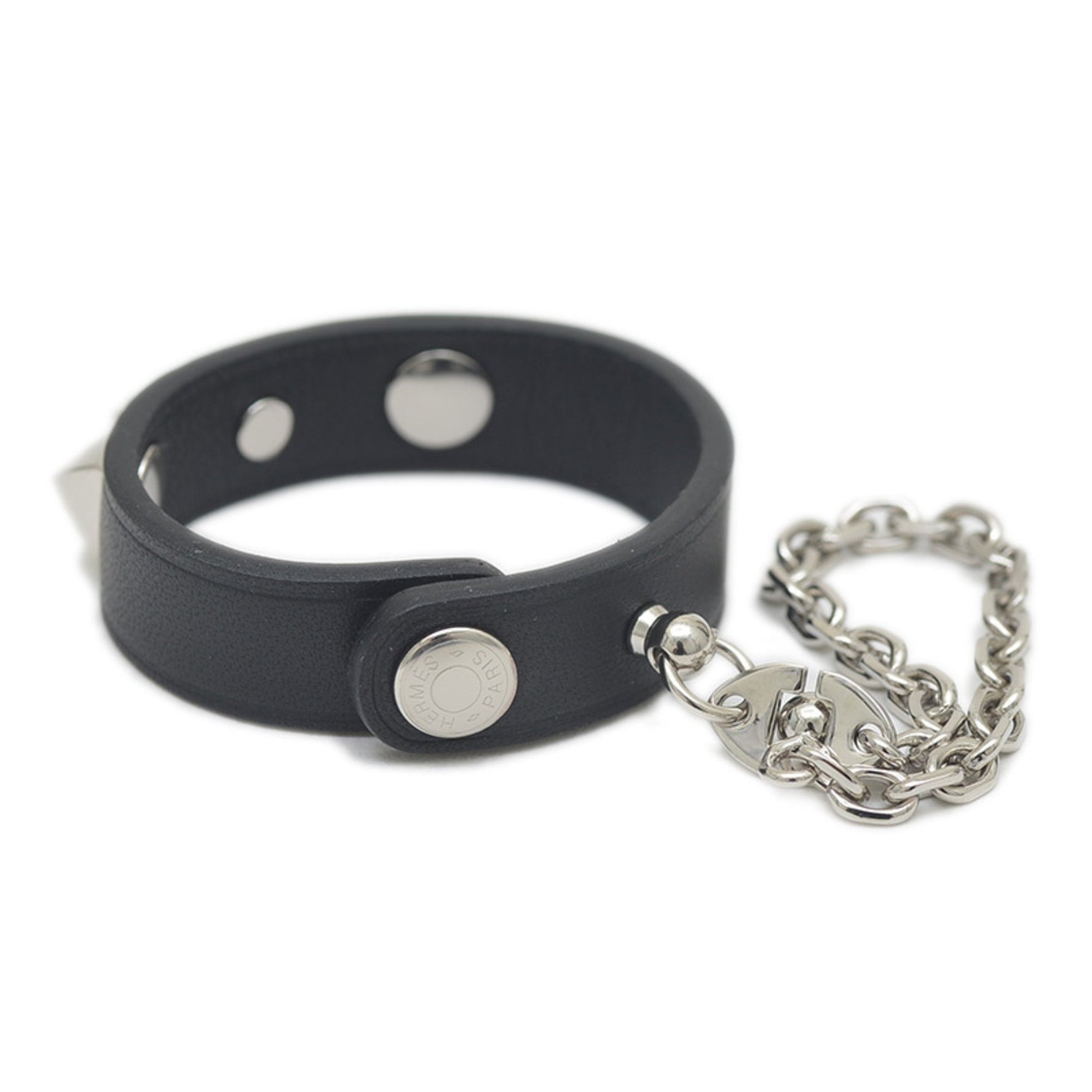 Hermes Hermès Rival Glove Holder Swift Black with Silver Hardware