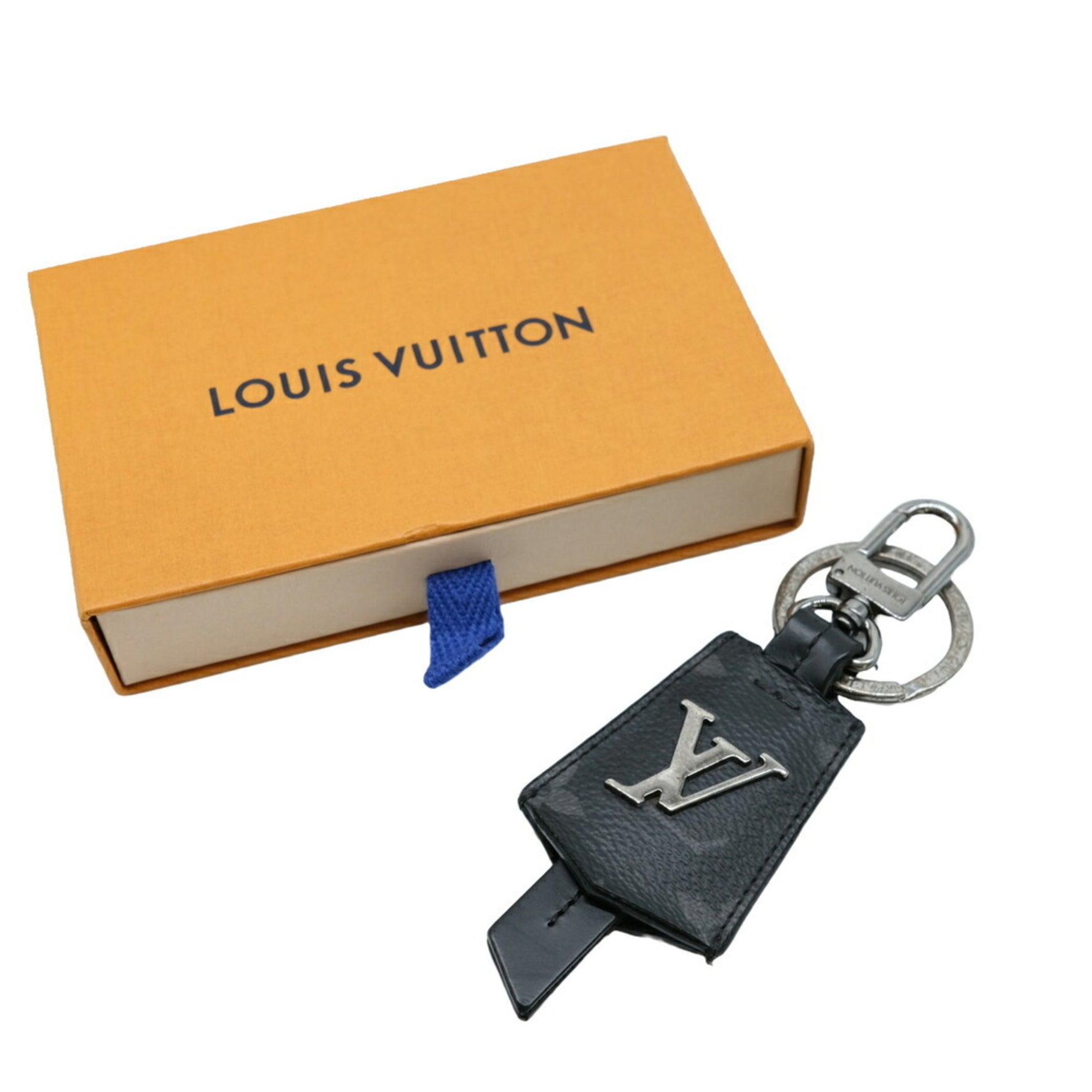 Louis Vuitton Monogram Eclipse Porte-Cle Cloche Cle Bag Charm Keychain Black