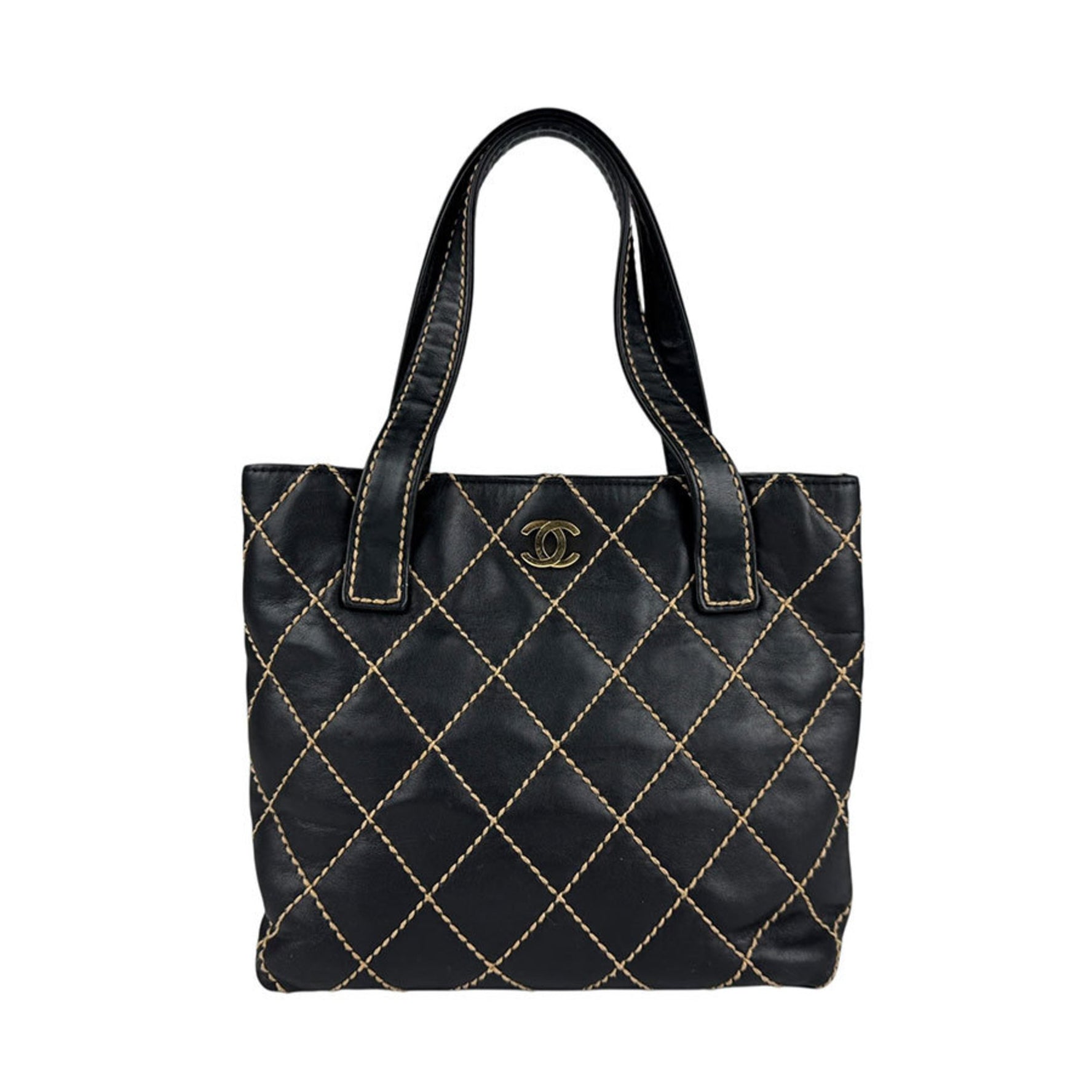 CHANEL Handbag Wild Stitch Leather