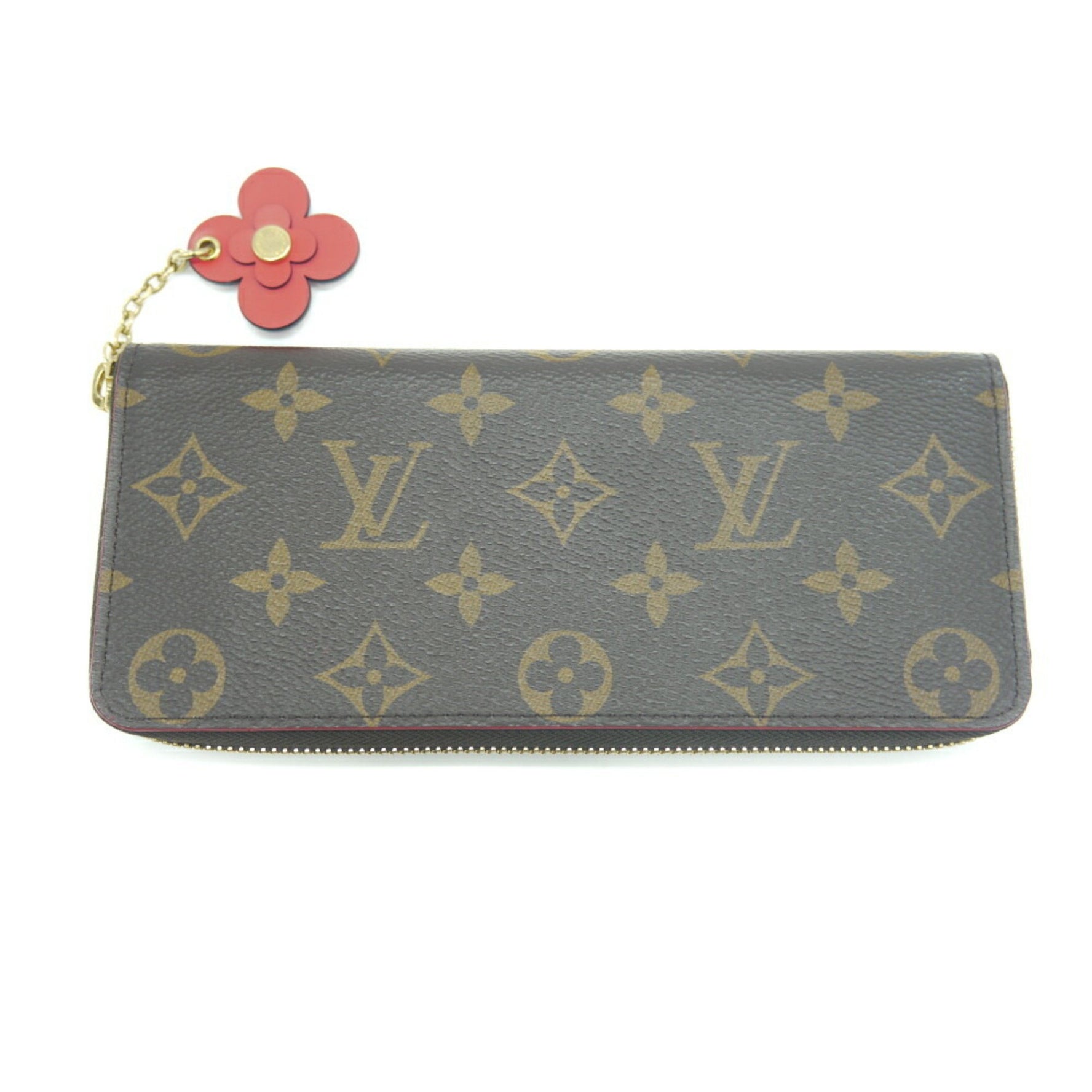 Louis Vuitton Long Wallet Portefeuille Clemence Flower Charm
