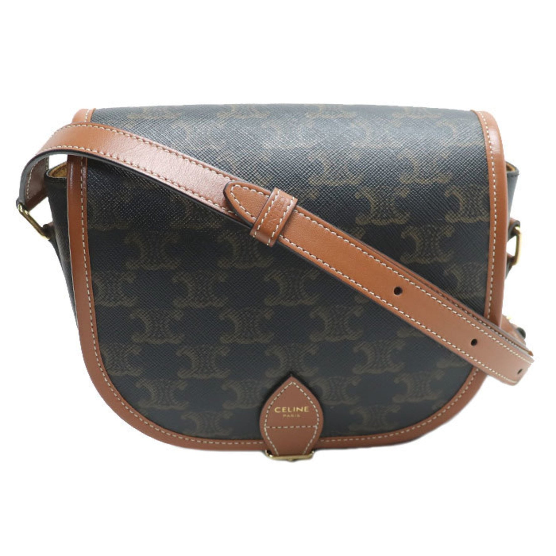 CELINE Medium Falco Shoulder Bag Tan