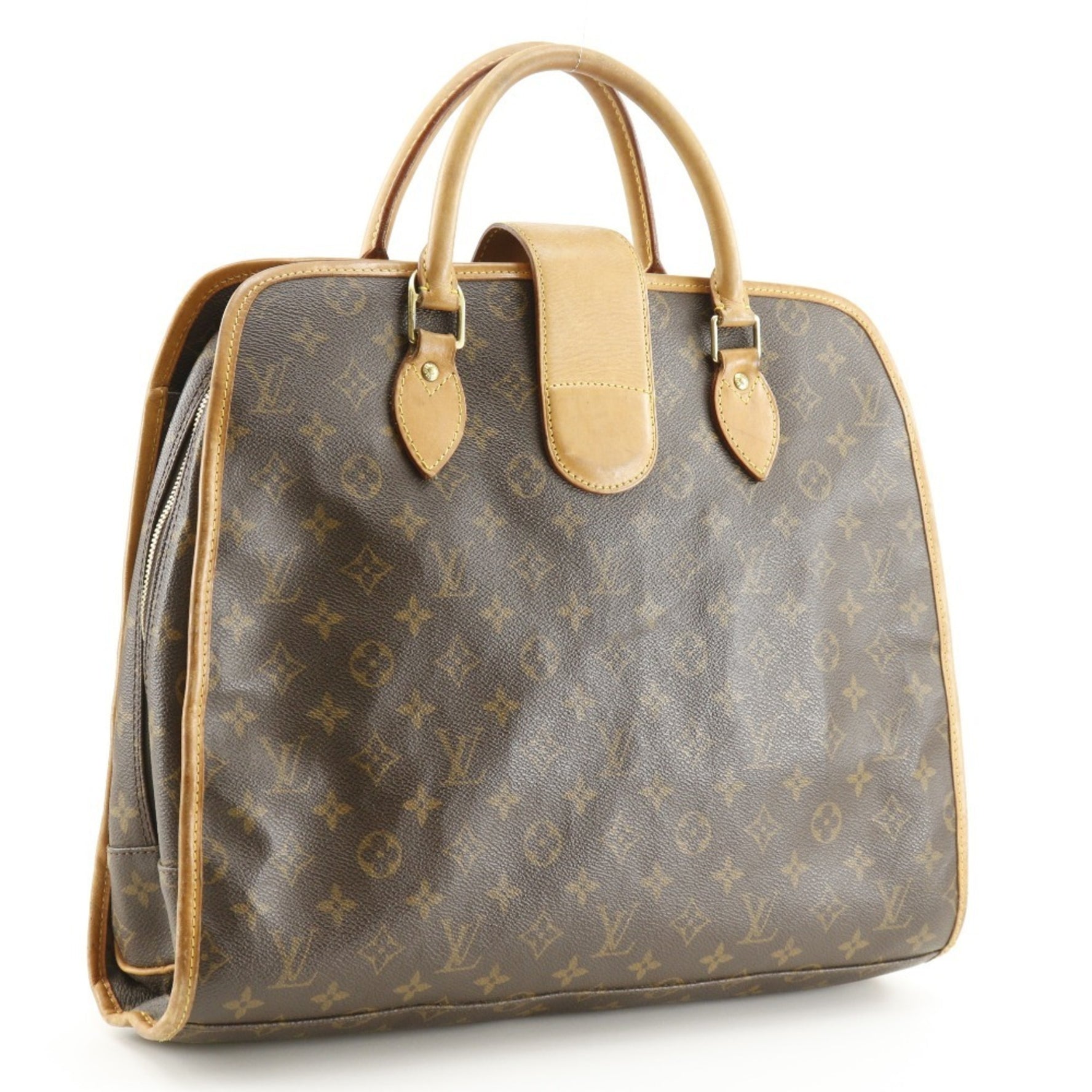 Louis Vuitton Rivoli Handbag Bag Monogram Canvas 2001 Double Unisex