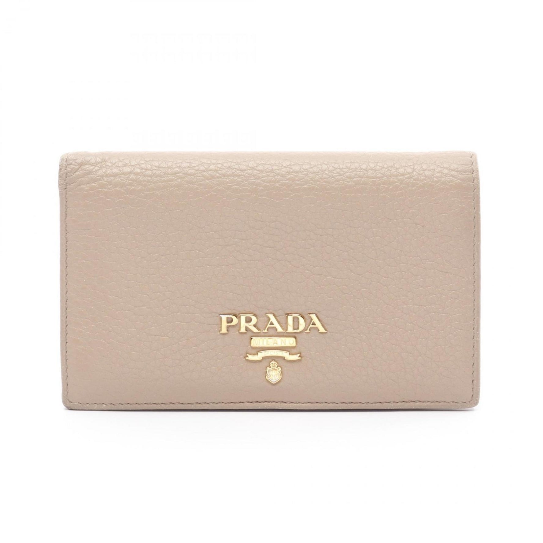 PRADA VITELLO GRAIN Business Card Holder/Card Case Leather