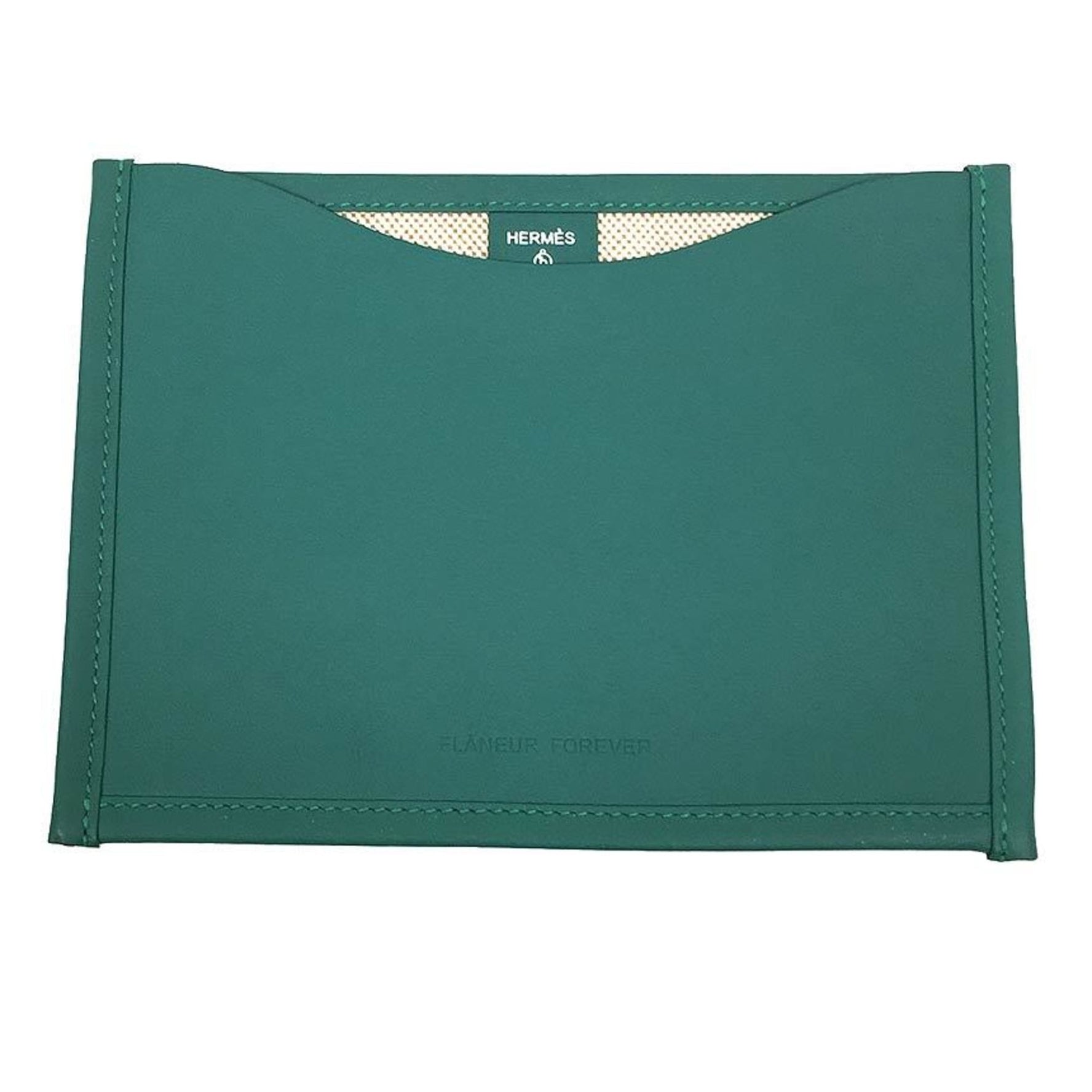 Hermes Petit H Pouch Flat Passport Case Multi-Case Card Leather Swift Canvas Toile Blue Green Flaneur Forever