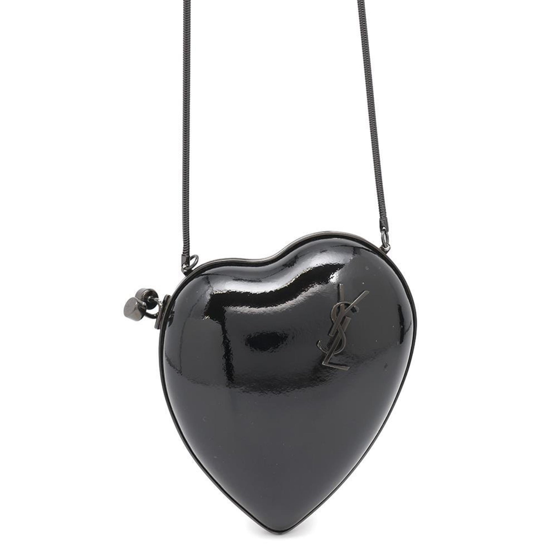 Saint Laurent Shoulder Bag Love Box Heart Shape Patent PARIS