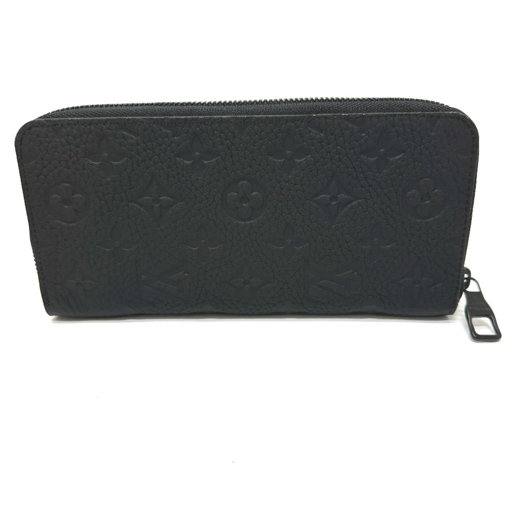 Louis Vuitton Monogram Zippy Wallet Vertical Long Taurillon Leather Black
