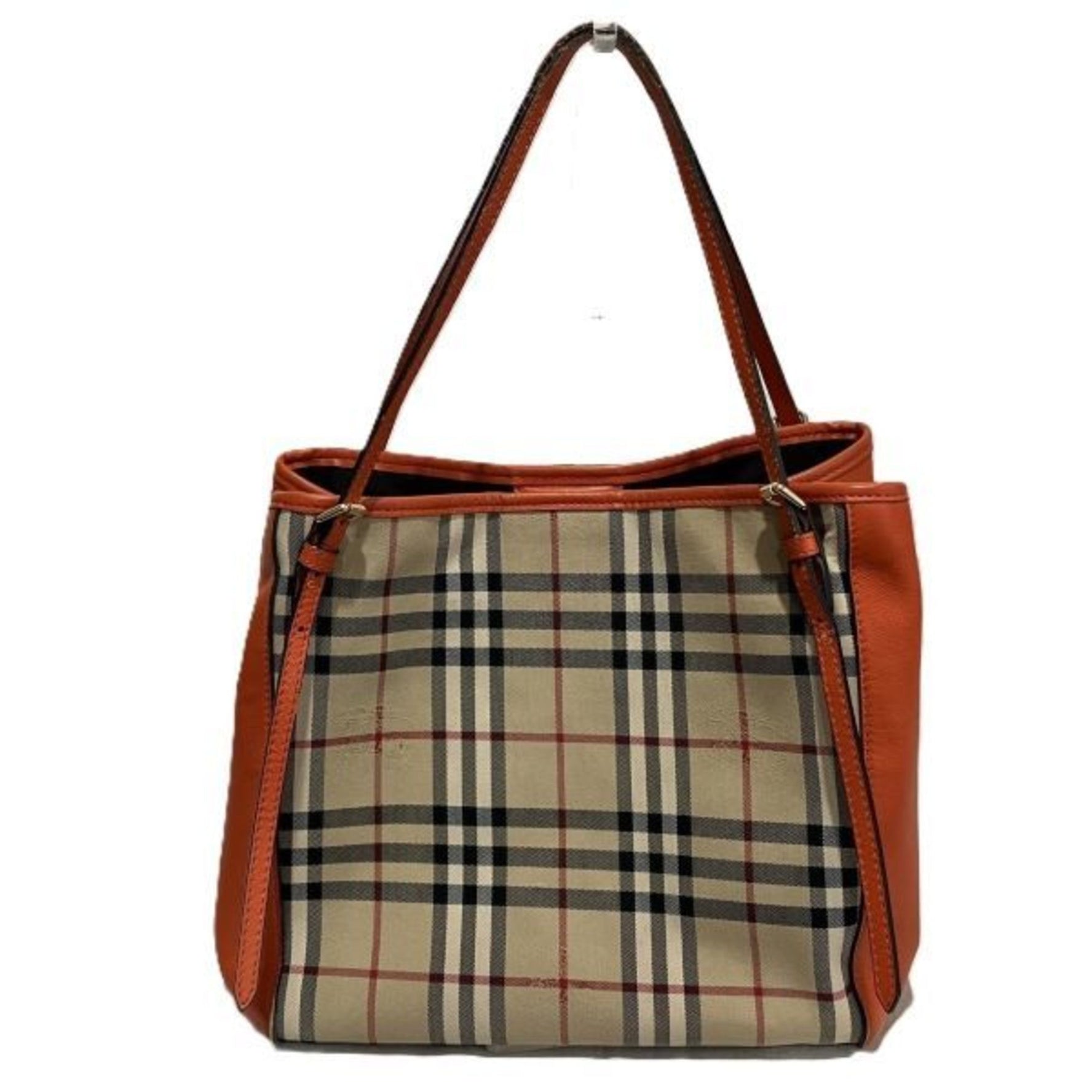 Burberry Nova Check Leather and Canvas Tote Bag for Women