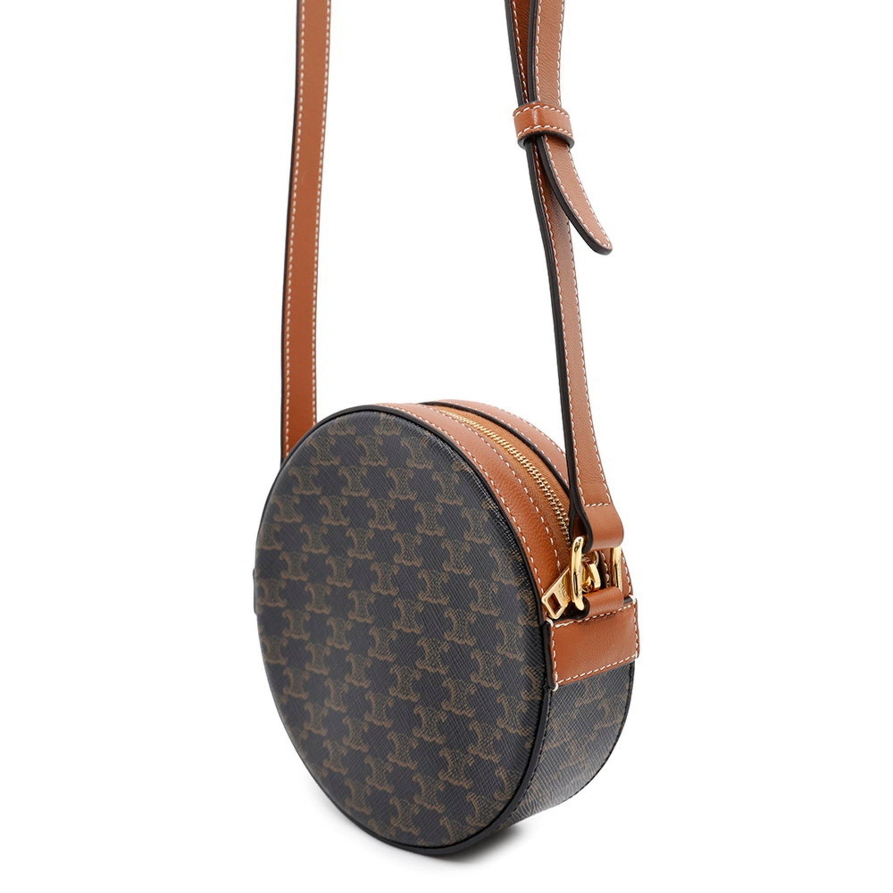 Celine Shoulder Bag Triomphe Round Purse Bags