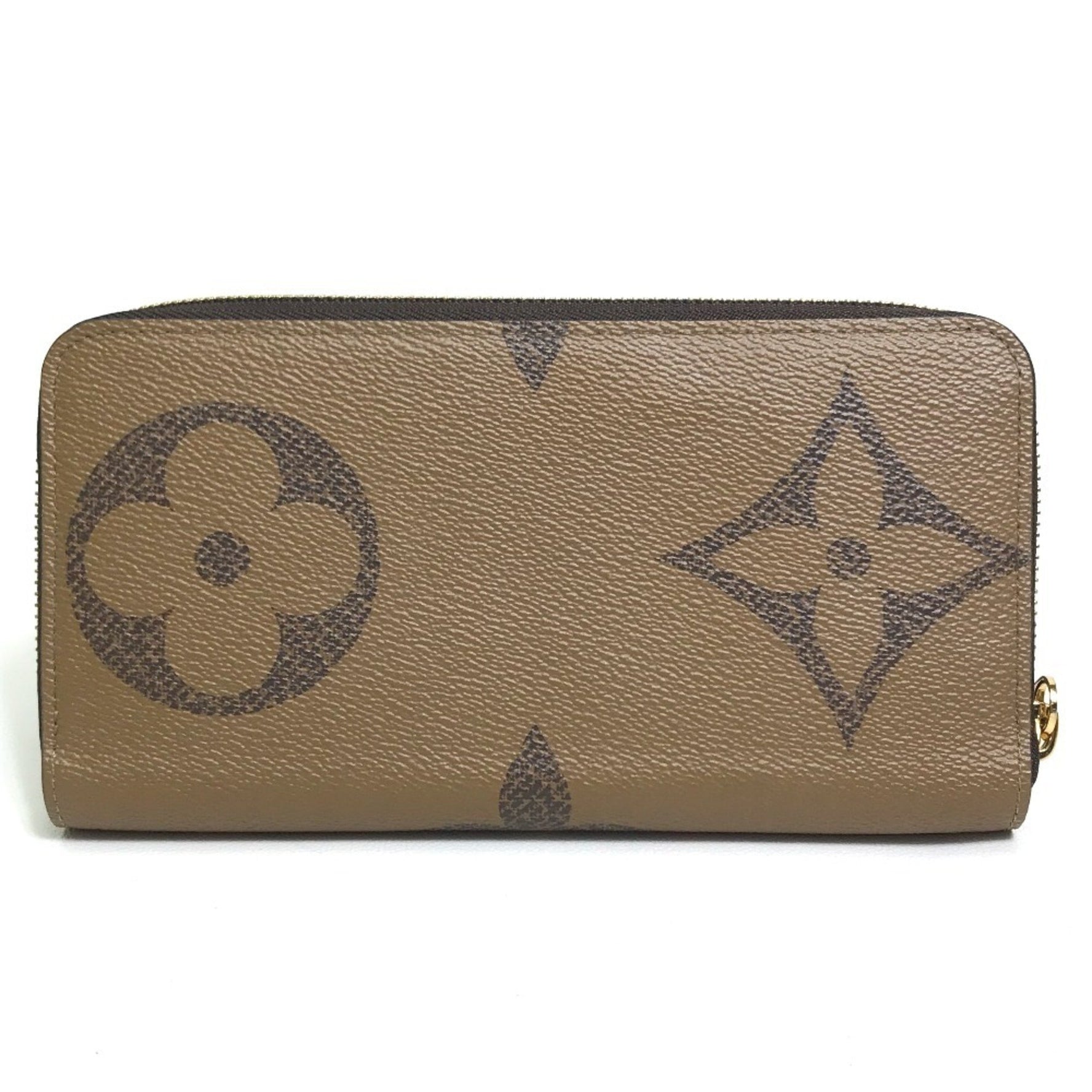 Louis Vuitton Monogram Giant Reverse Zippy Wallet Long Canvas Brown
