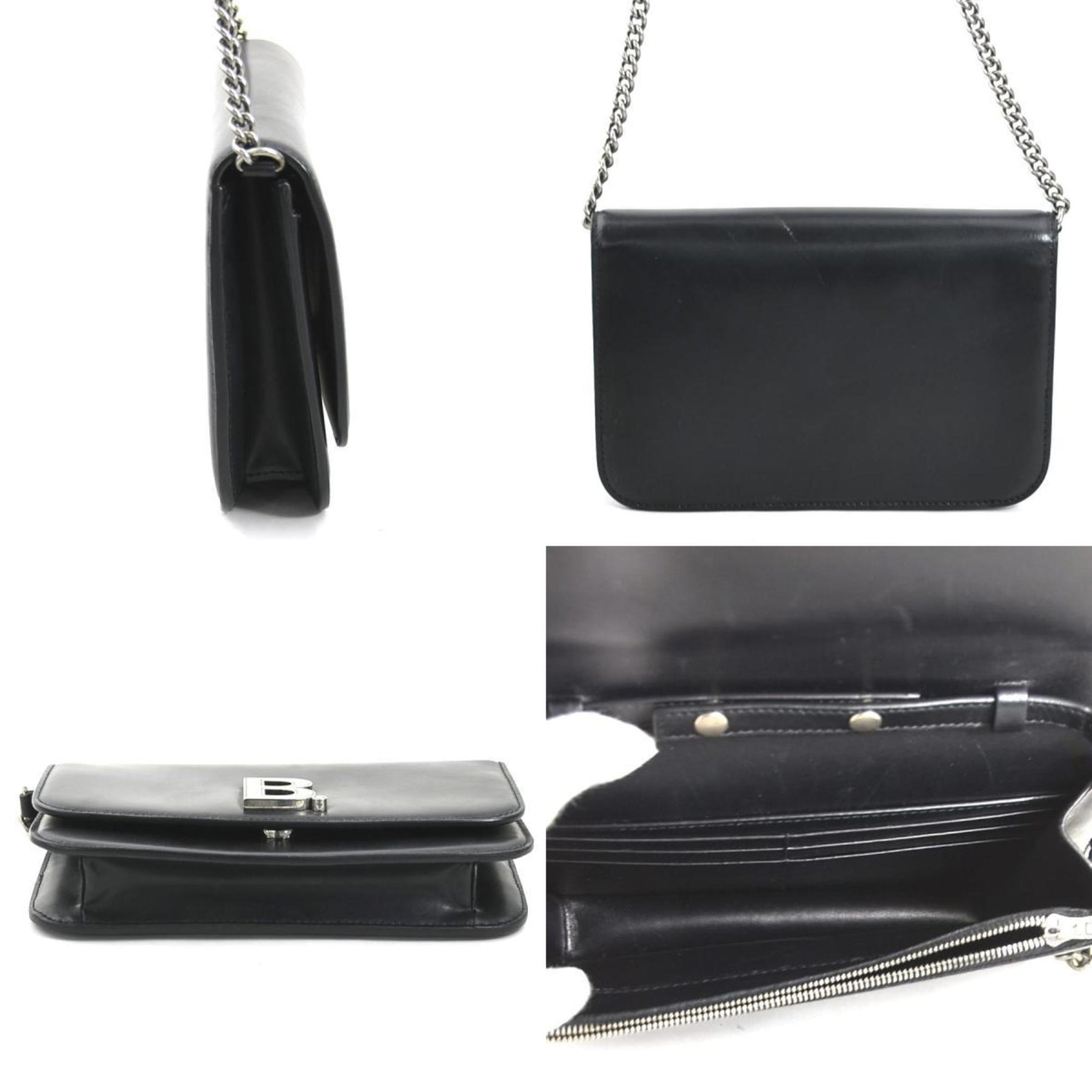 BALENCIAGA Chain Wallet Leather