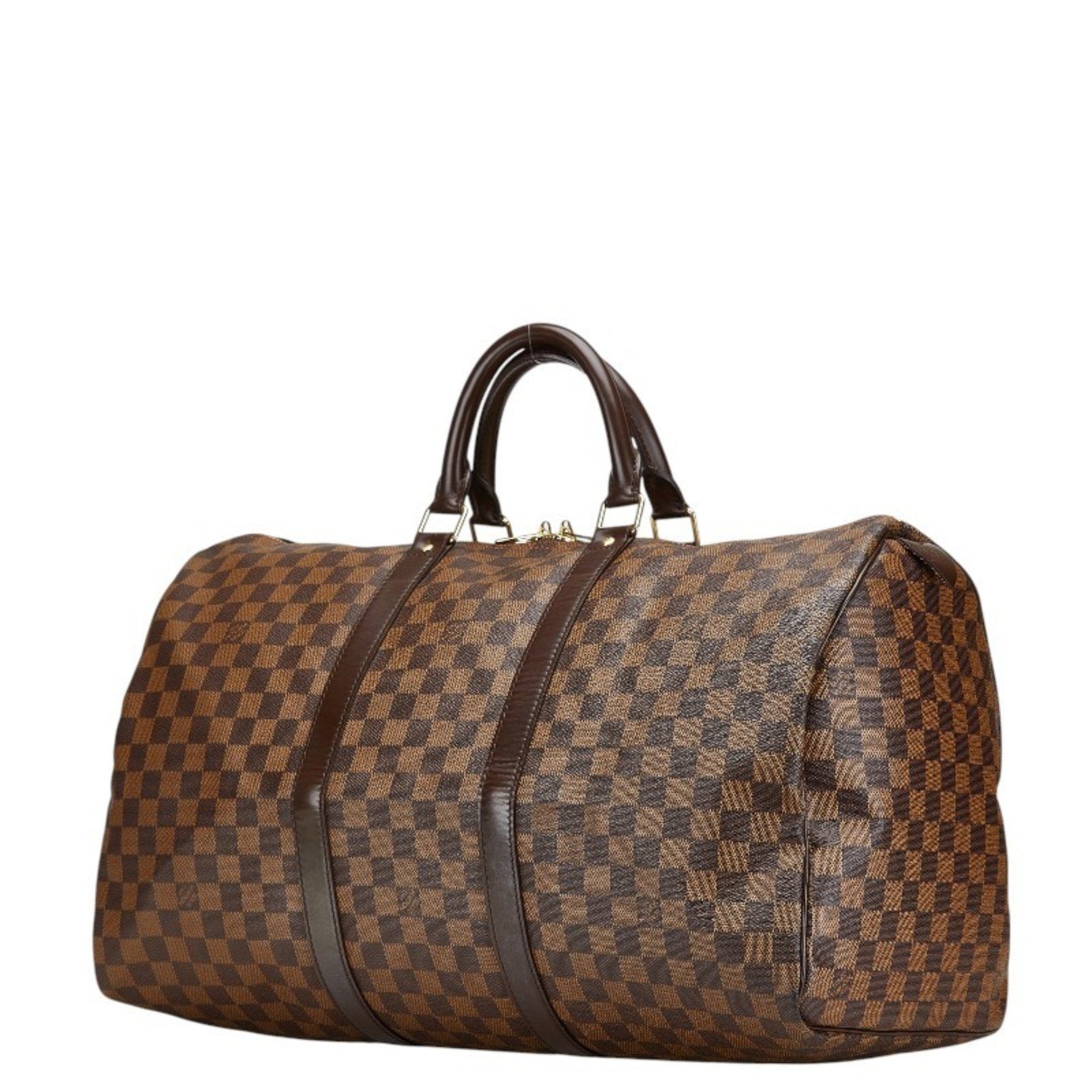 Louis Vuitton Damier Keepall 50 Boston Bag/Travel Bag PVC Leather