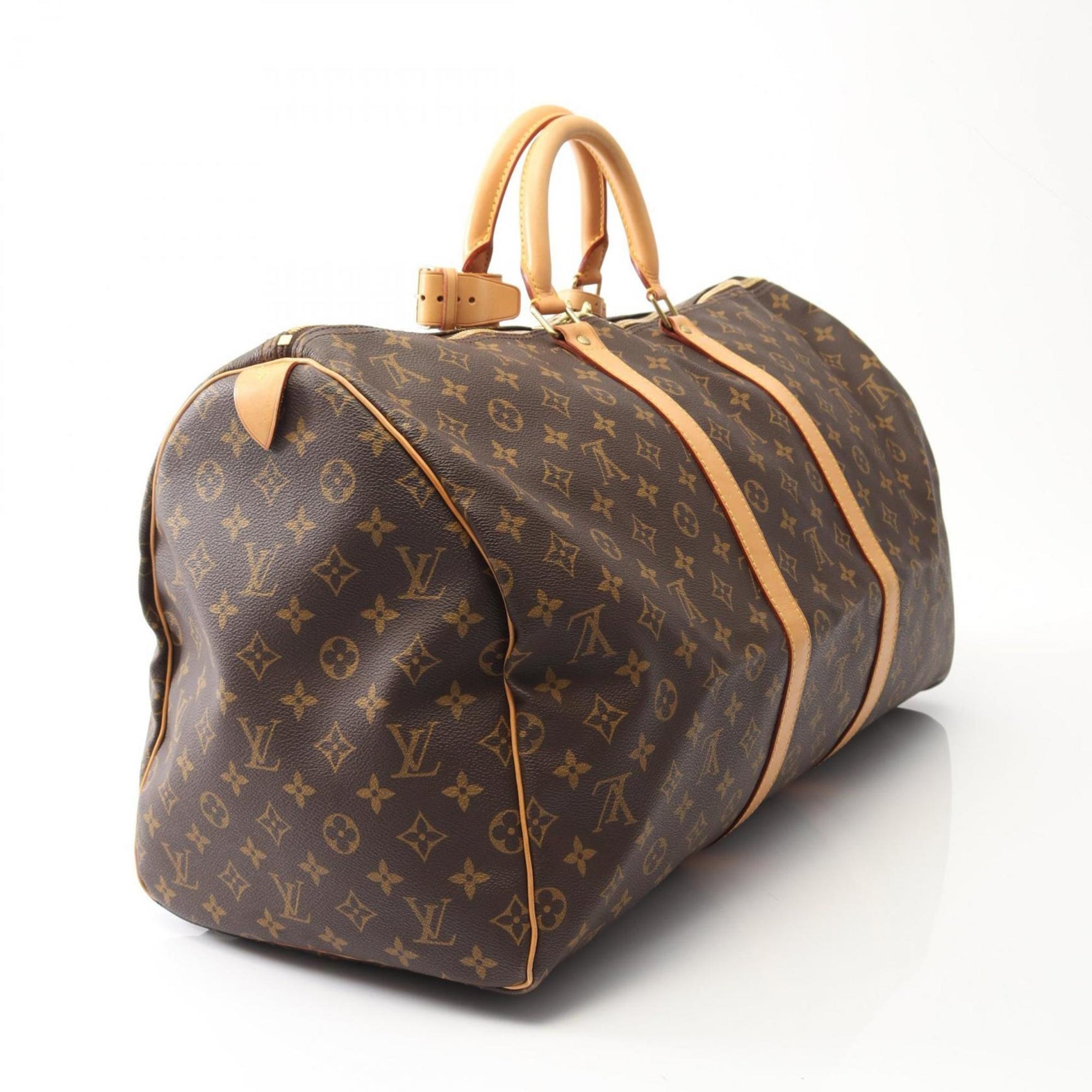 Louis Vuitton Keepall 55 Boston Bag, Coated Canvas and Leather, Monogram, Men's