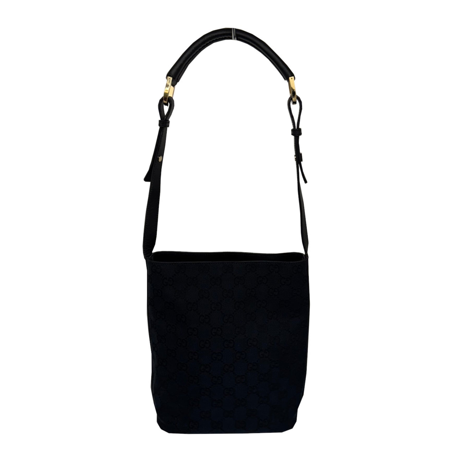 GUCCI GG Canvas Shoulder Bag 001-4286 Leather