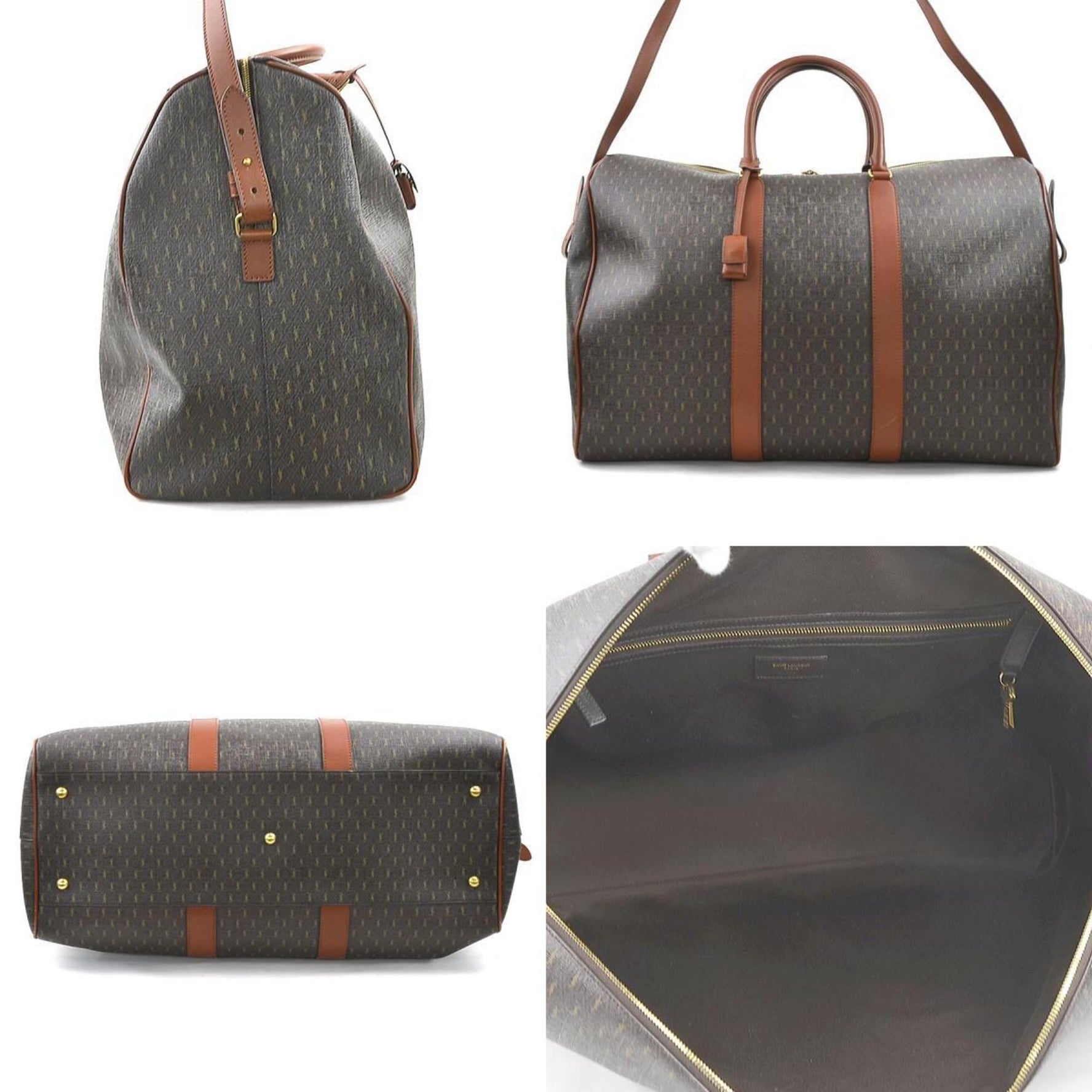 Saint Laurent Boston bag, coated canvas, leather