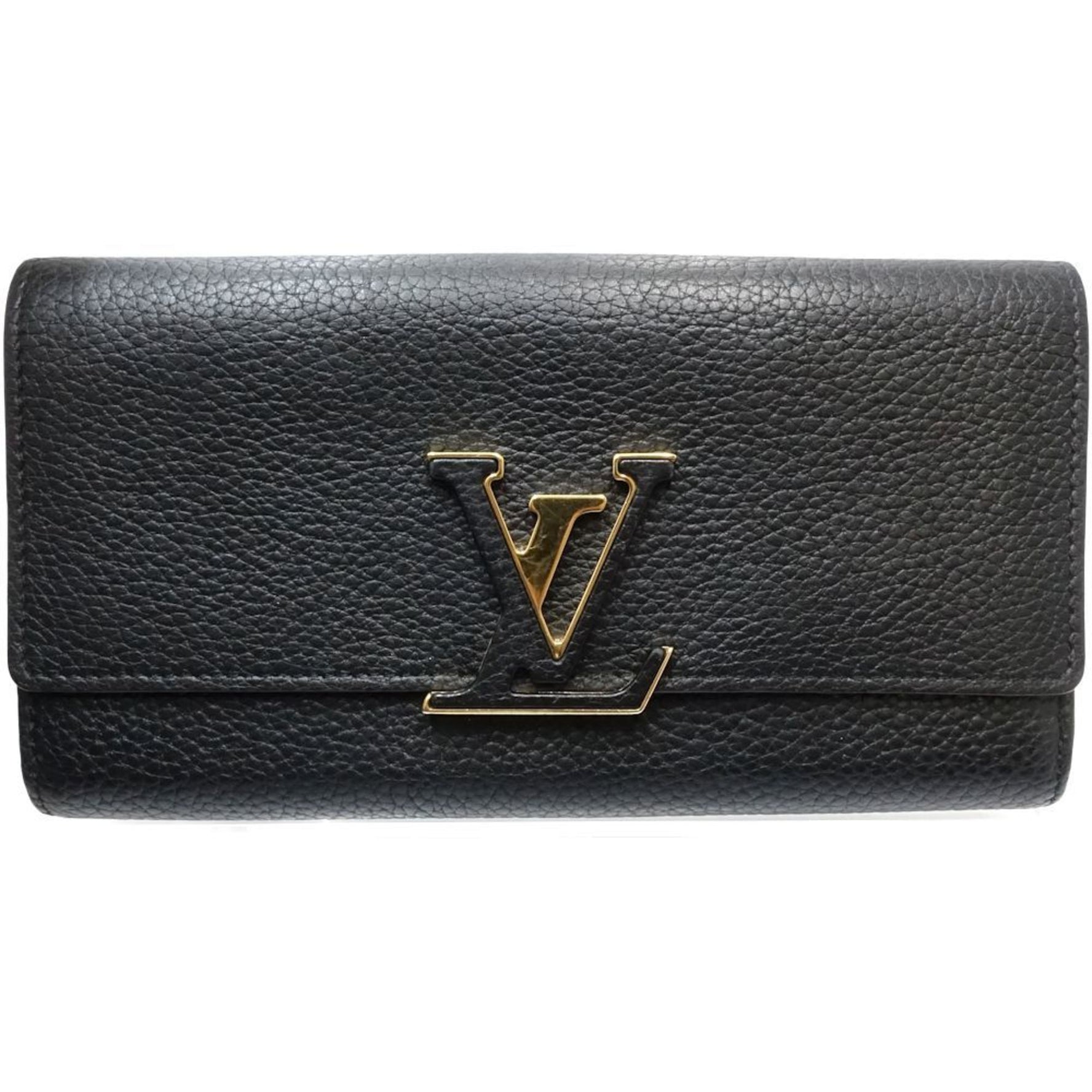 Louis Vuitton Long Wallet Portefeuille Capucines Noir Hot Pink