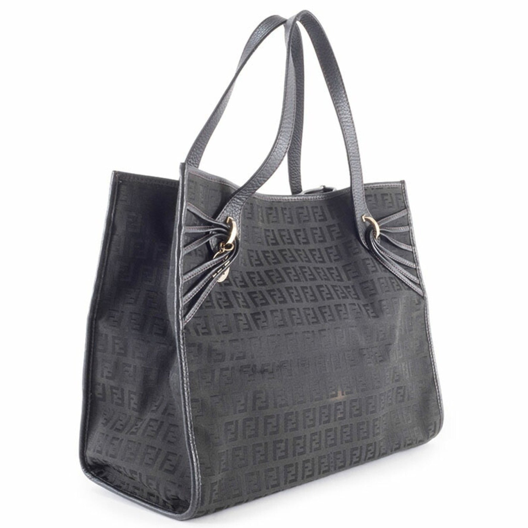 Fendi Zucca Tote Bag in Zucchino Canvas and Leather