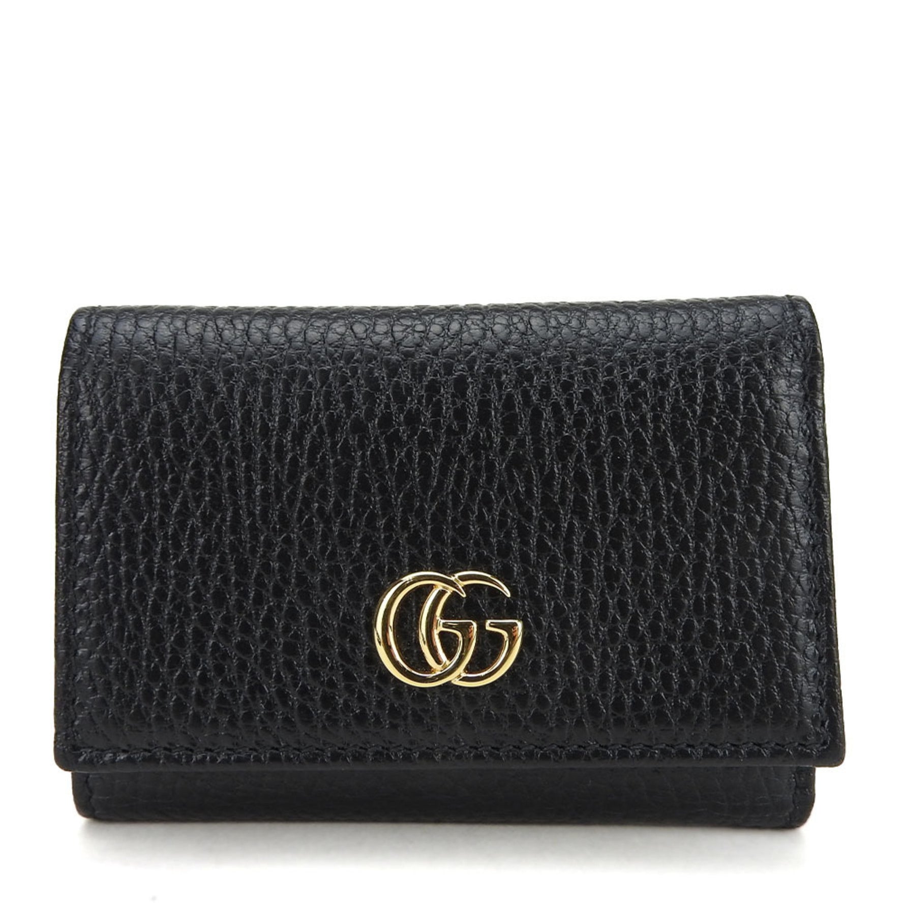 Gucci Tri-fold Wallet GG Marmont Leather Compact Accessory Women Men