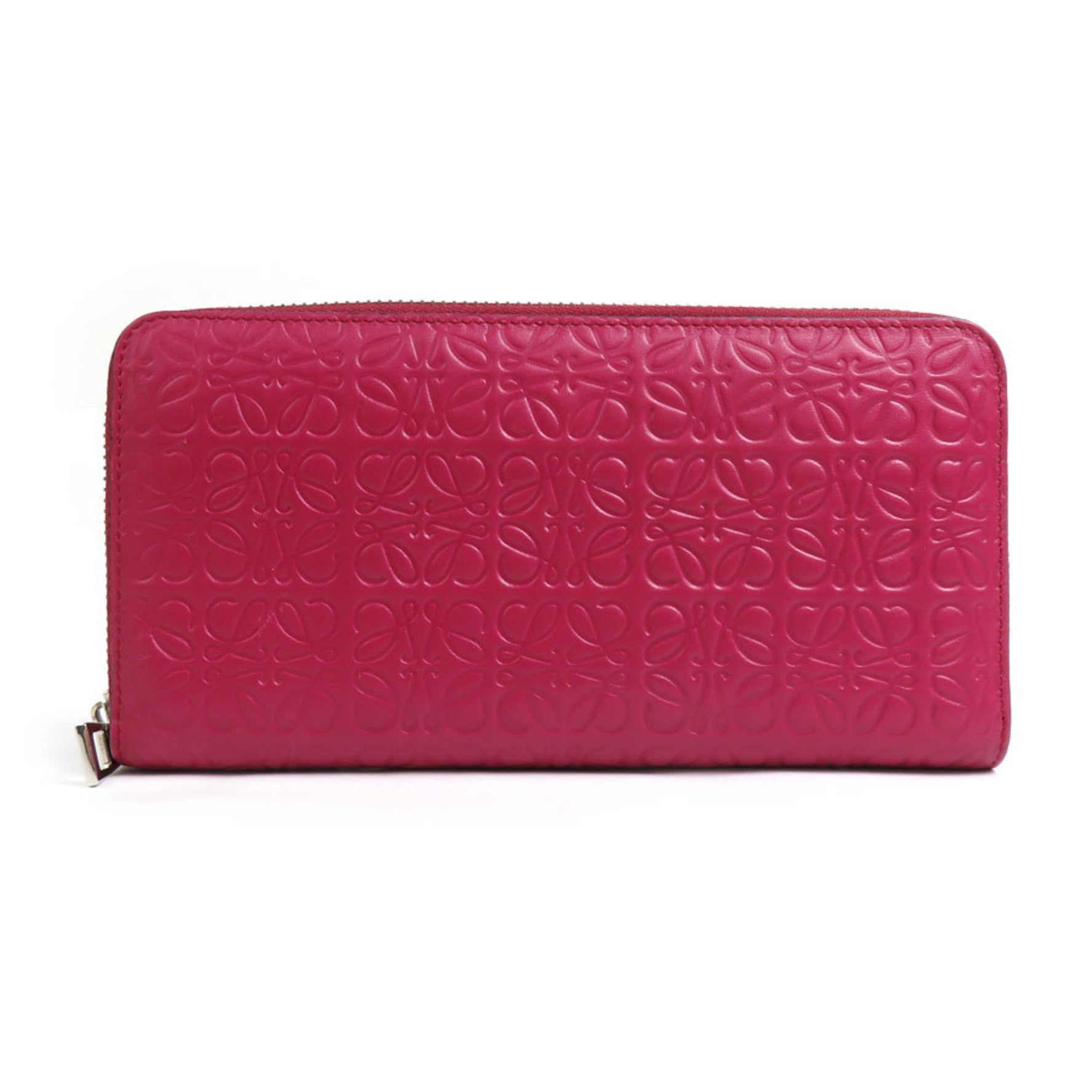 LOEWE Round Long Wallet Anagram Leather Deep
